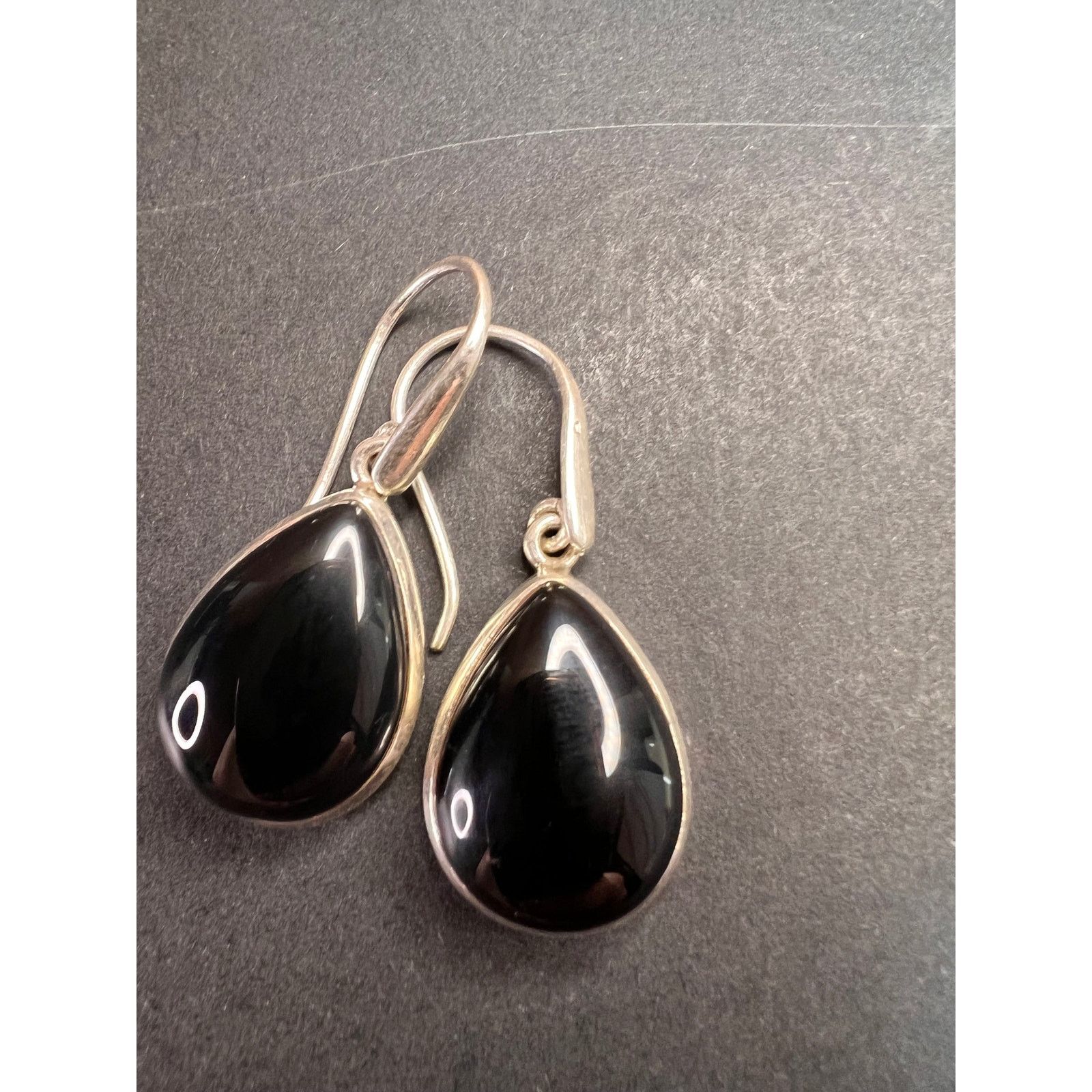 Other NEW Black onyx sterling silver teardrop earrings 7.57 grams Size ONE SIZE - 9 Thumbnail