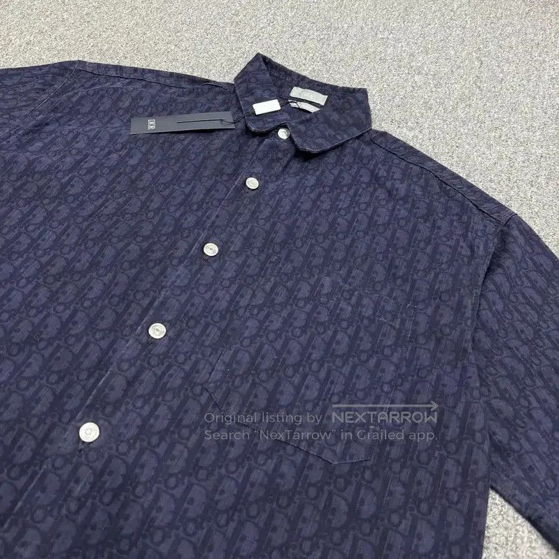 Dior Dior Men's Blue Cotton Short Sleeve Shirt . Size US M / EU 48-50 / 2 - 3 Thumbnail