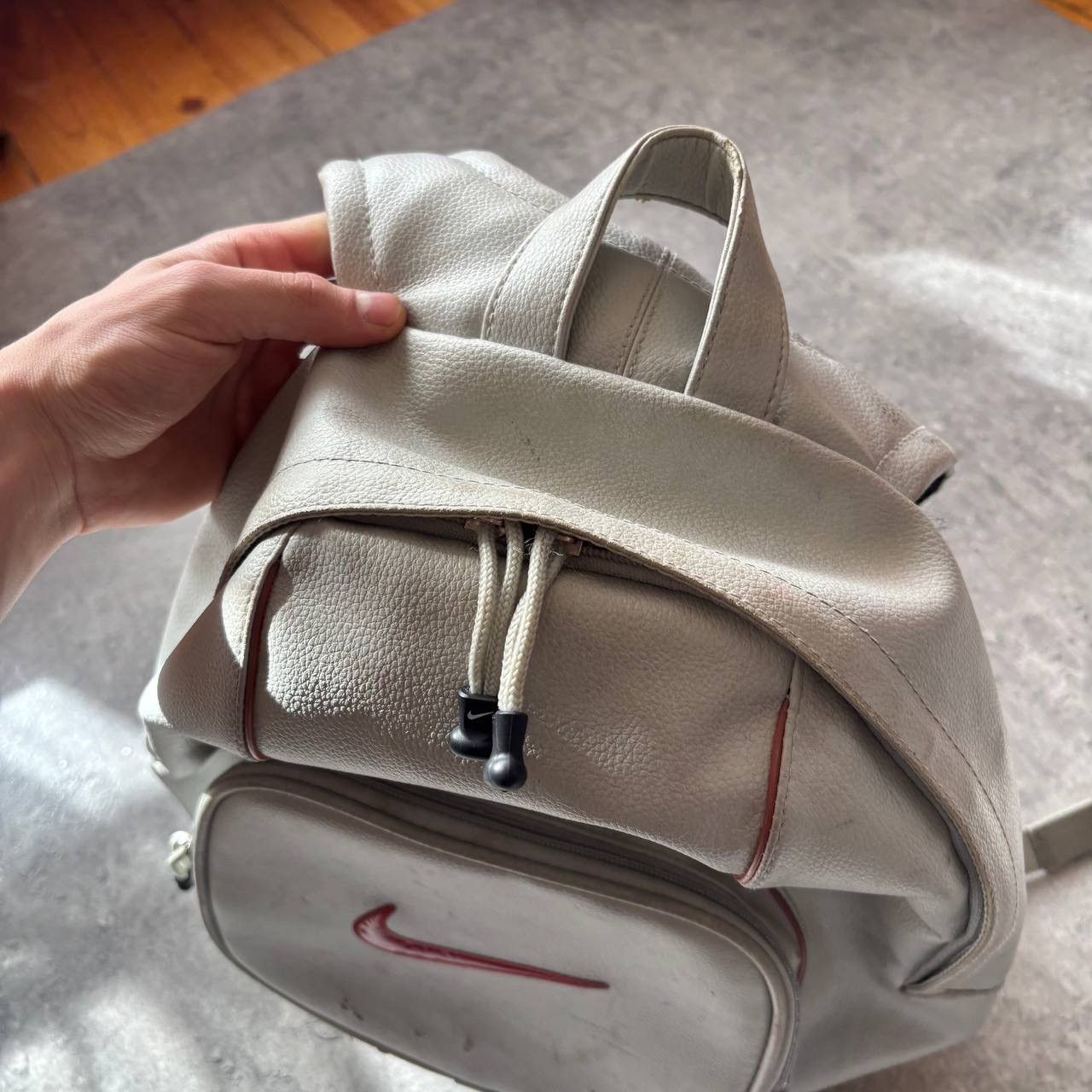 Nike Vintage Nike Leather Swoosh BackPack Air Max Size ONE SIZE - 2 Thumbnail