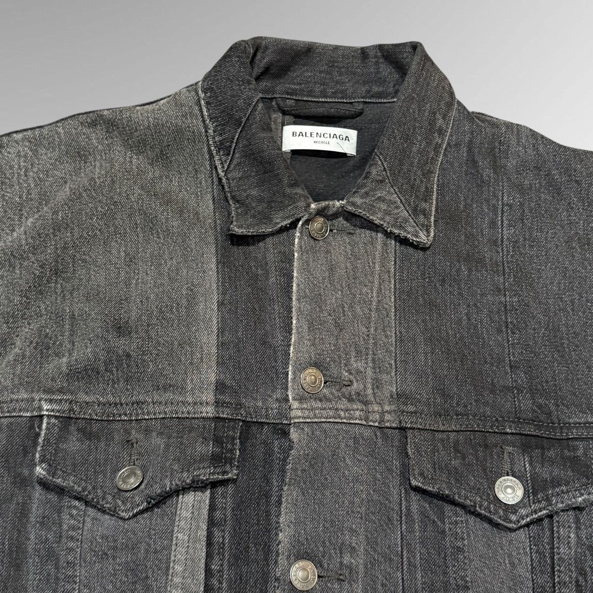 Balenciaga Balenciaga Recycle Patchwork Denim Jacket [RARE SAMPLE] Size US XL / EU 56 / 4 - 2 Thumbnail