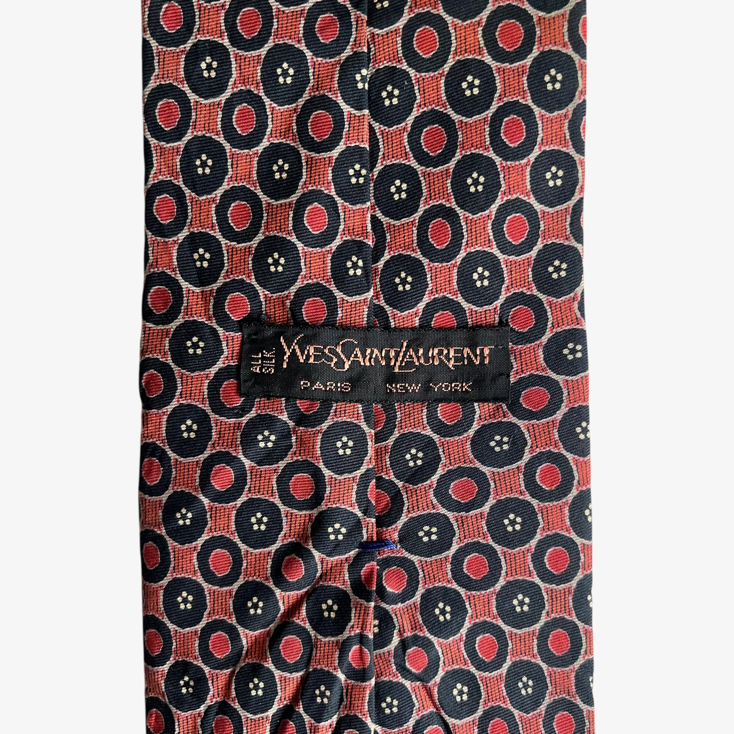 Yves Saint Laurent Vintage 80s Yves Saint Laurent YSL Geometric Print Silk Tie Size ONE SIZE - 2 Thumbnail