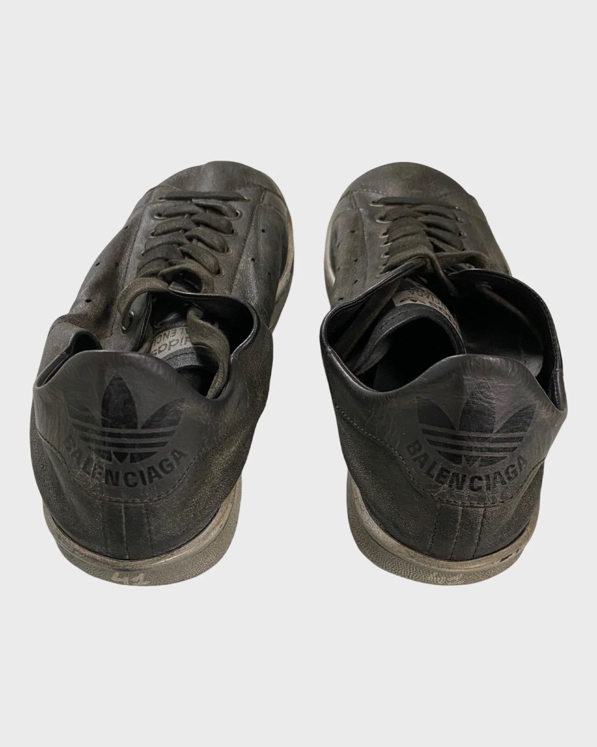 Adidas × Balenciaga BALENCIAGA X ADIDAS BLACK WORN OUT EFFECT STAN SMITH SZ:41 Size US 8.5 / EU 41-42 - 3 Thumbnail