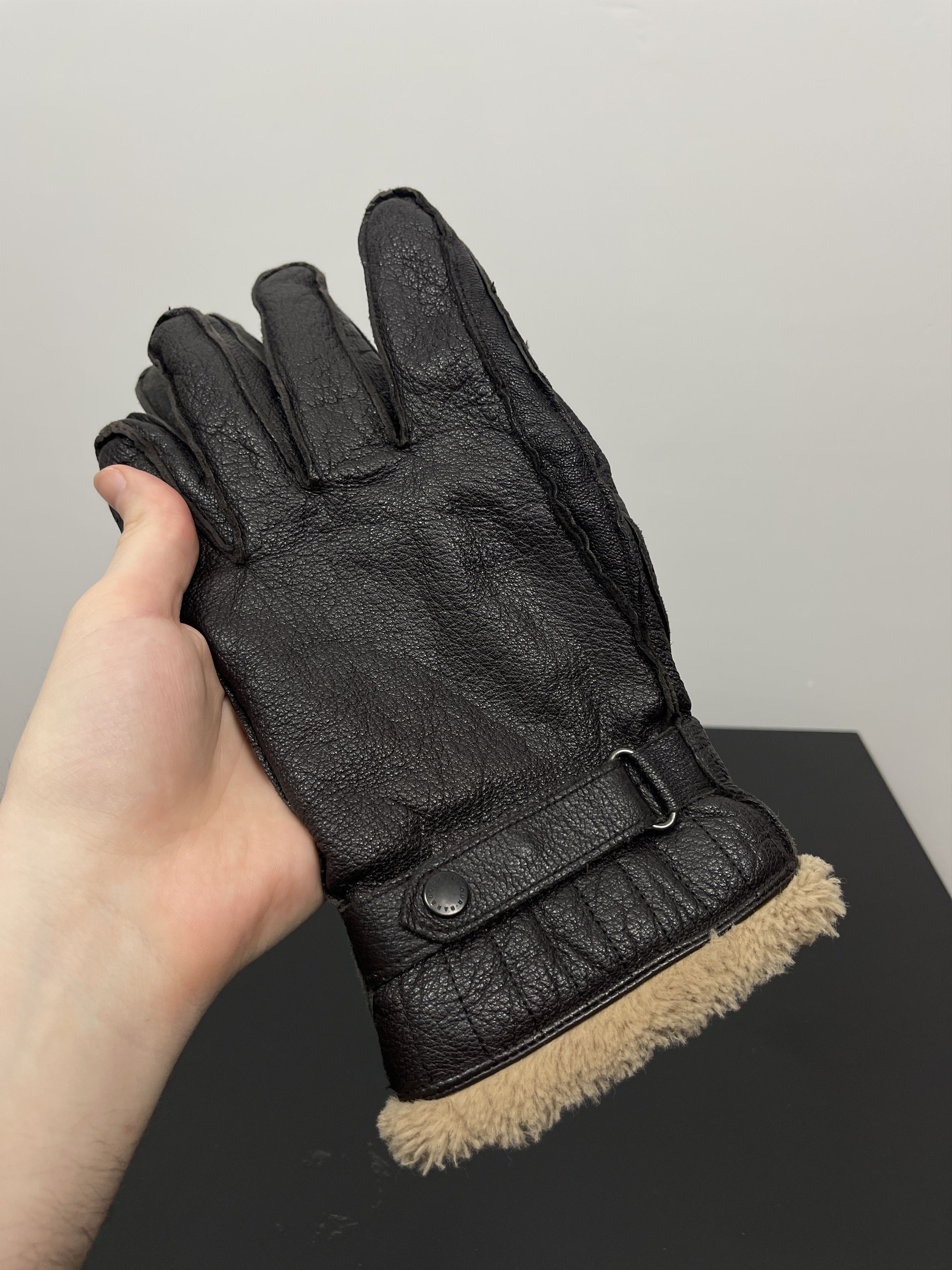 Barbour Barbour leather gloves XL black Textured Size ONE SIZE - 7 Thumbnail