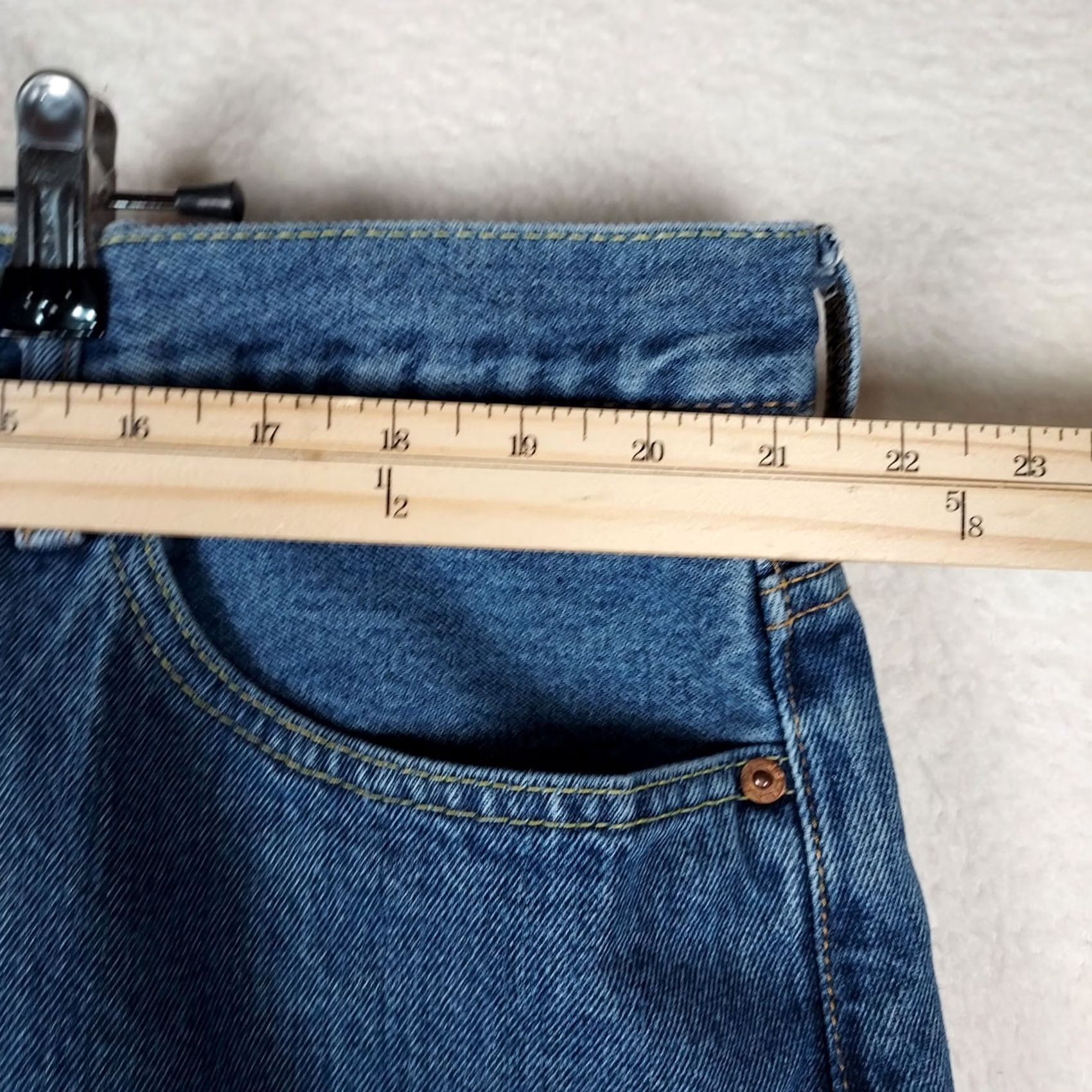 Levi's Levi's 505 Jeans Mens 44x34 Light Wash Straight Regular Fit Denim Pants Size US 44 / EU 60 - 5 Thumbnail