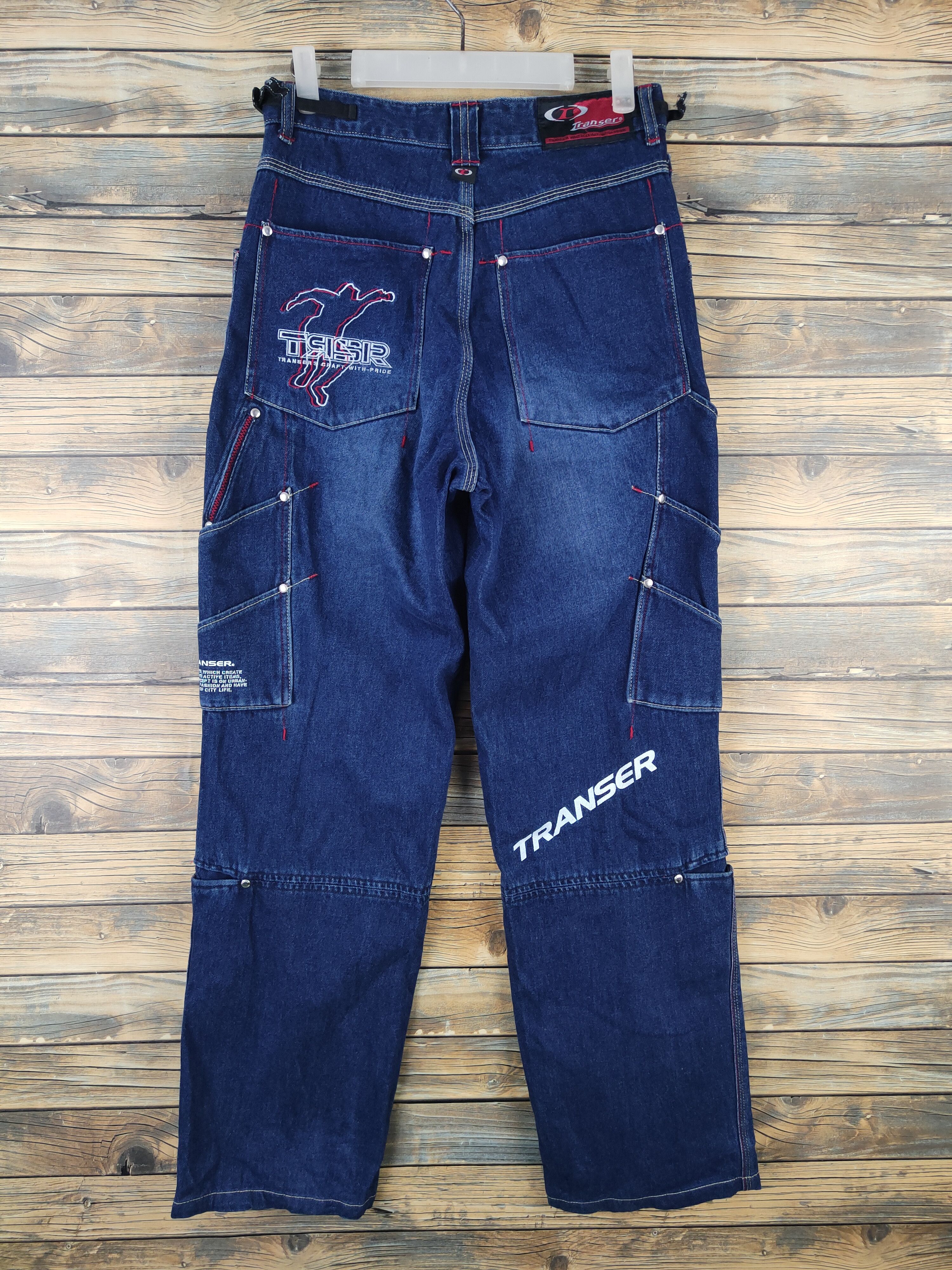 Japanese Brand DL Transer Blue Distressed Ripped Jeans #2438 Size US 28 / EU 44 - 9 Thumbnail