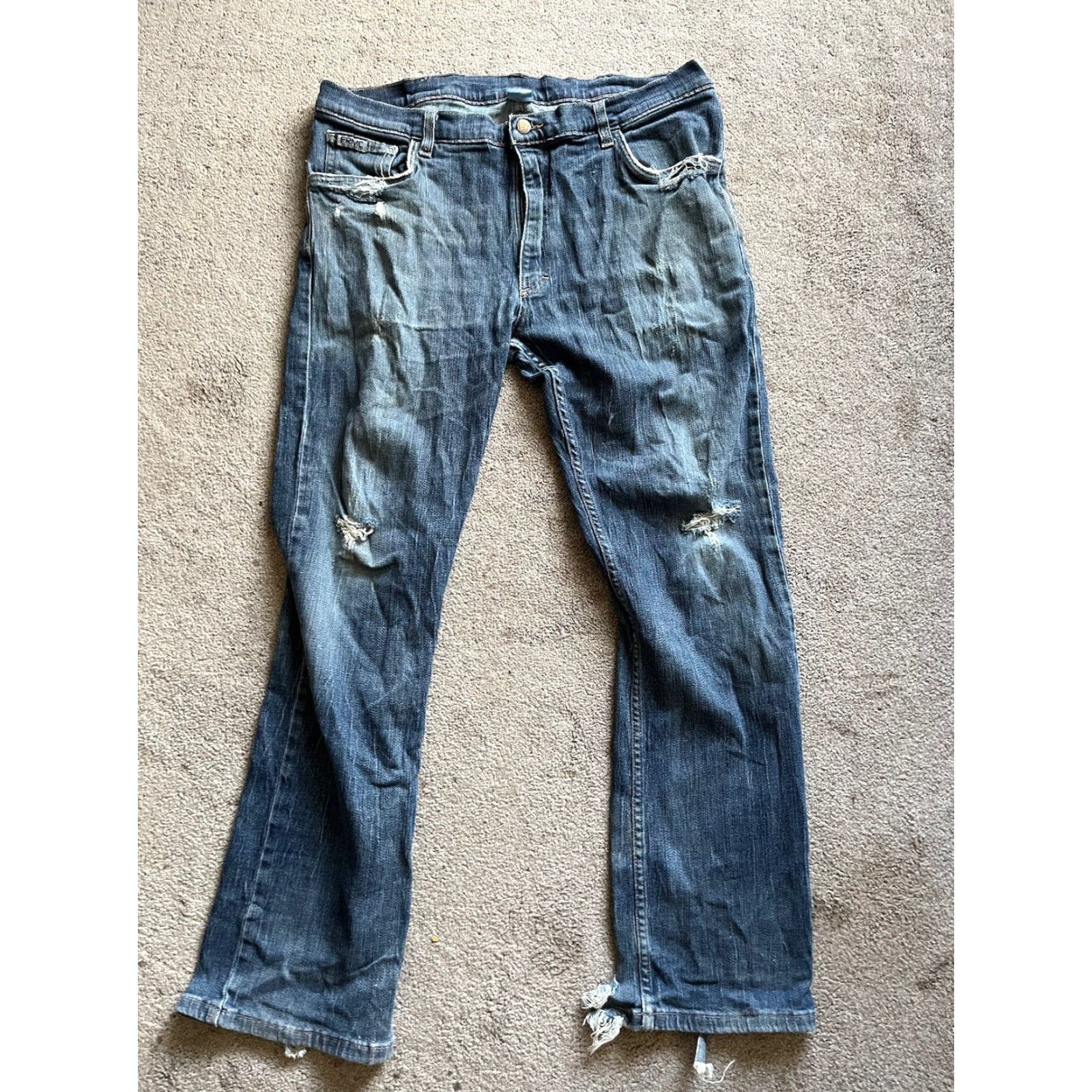 Vintage Tyndale Jeans Men's 38x32 Blue Denim Flame-Resistant Boot Cut 5-Pocket USA Mens Size US 38 / EU 54 - 3 Thumbnail