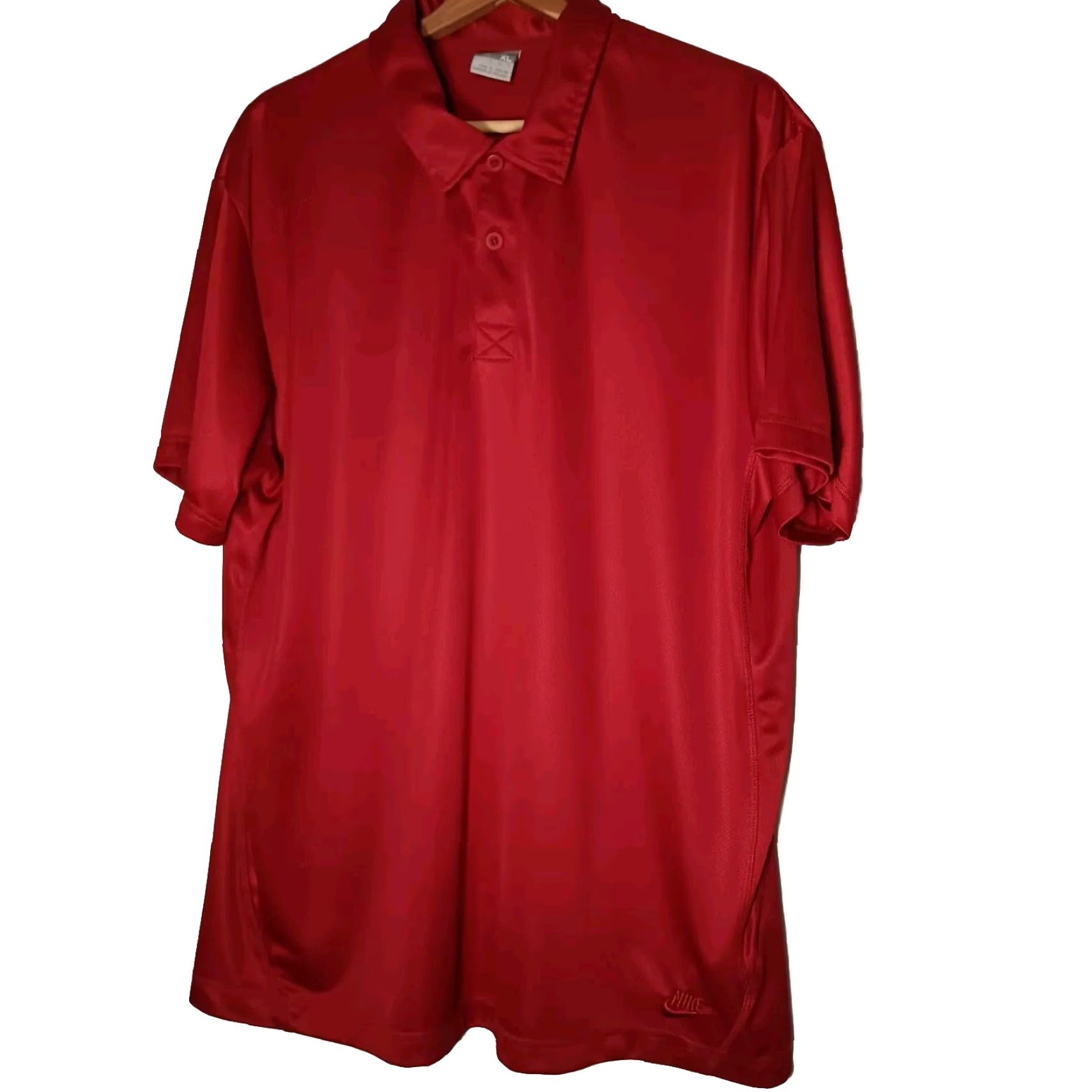Nike Nike Golf Polo Shirt Men XL Short Sleeve Woven Red Polyester Performance Sporty Size US XL / EU 56 / 4 - 2 Thumbnail