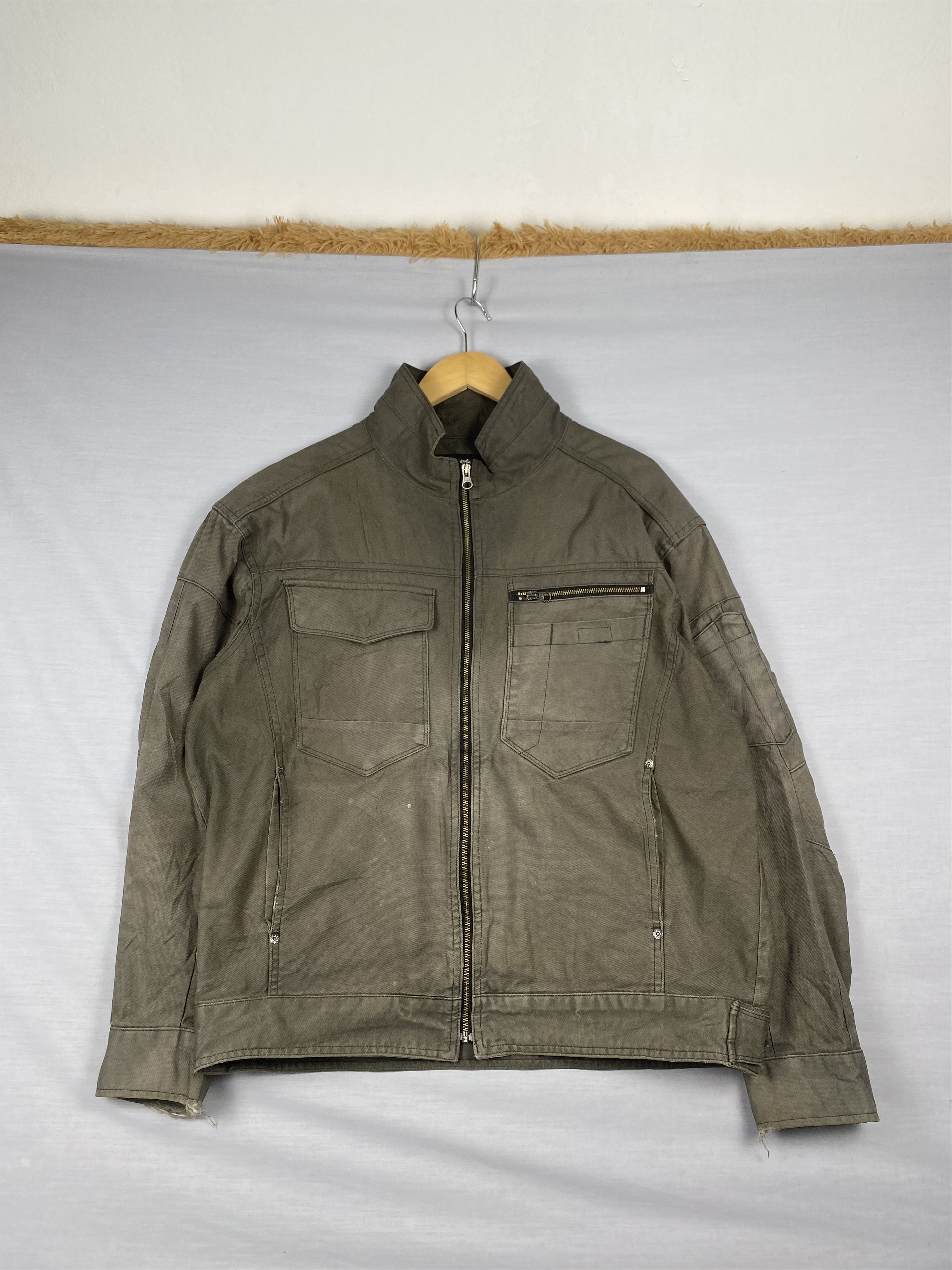 Japanese Brand Vintage Japanese Brand Multi Pocket Faded Canvas Jacket Size US L / EU 52-54 / 3 - 1 Thumbnail