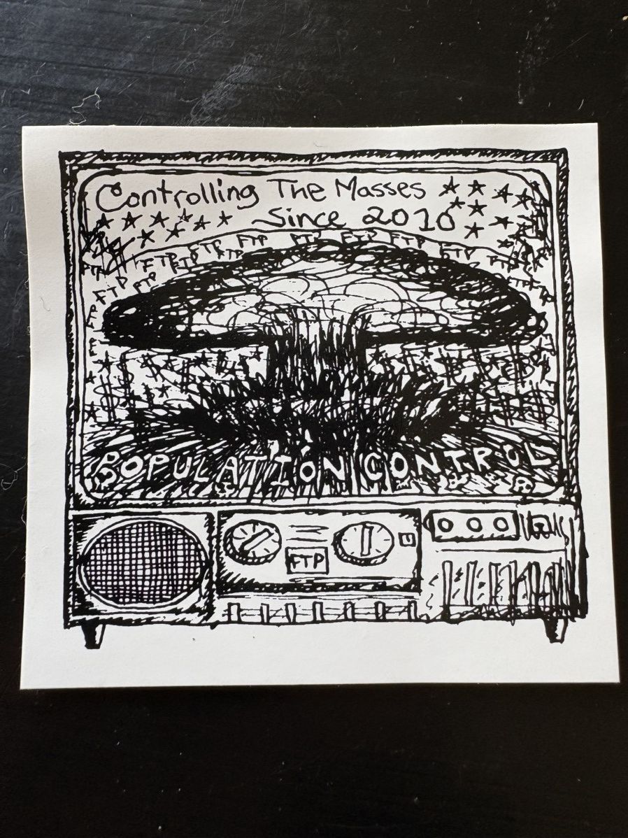 Fuck The Population FTP STICKER Size ONE SIZE - 1 Preview