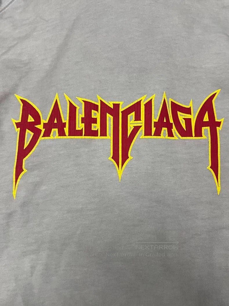 Balenciaga Balenciaga Logo Print Hooded Sweatshirt. Size US L / EU 52-54 / 3 - 3 Thumbnail