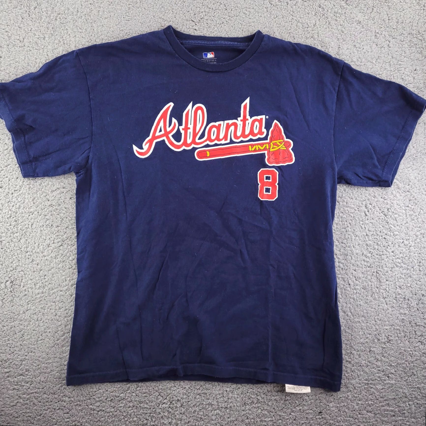 MLB BJ Upton Nike Shirt Mens Large Blue Atlanta Braves Navy Baseball MLB Short Sleeve Size US L / EU 52-54 / 3 - 4 Thumbnail