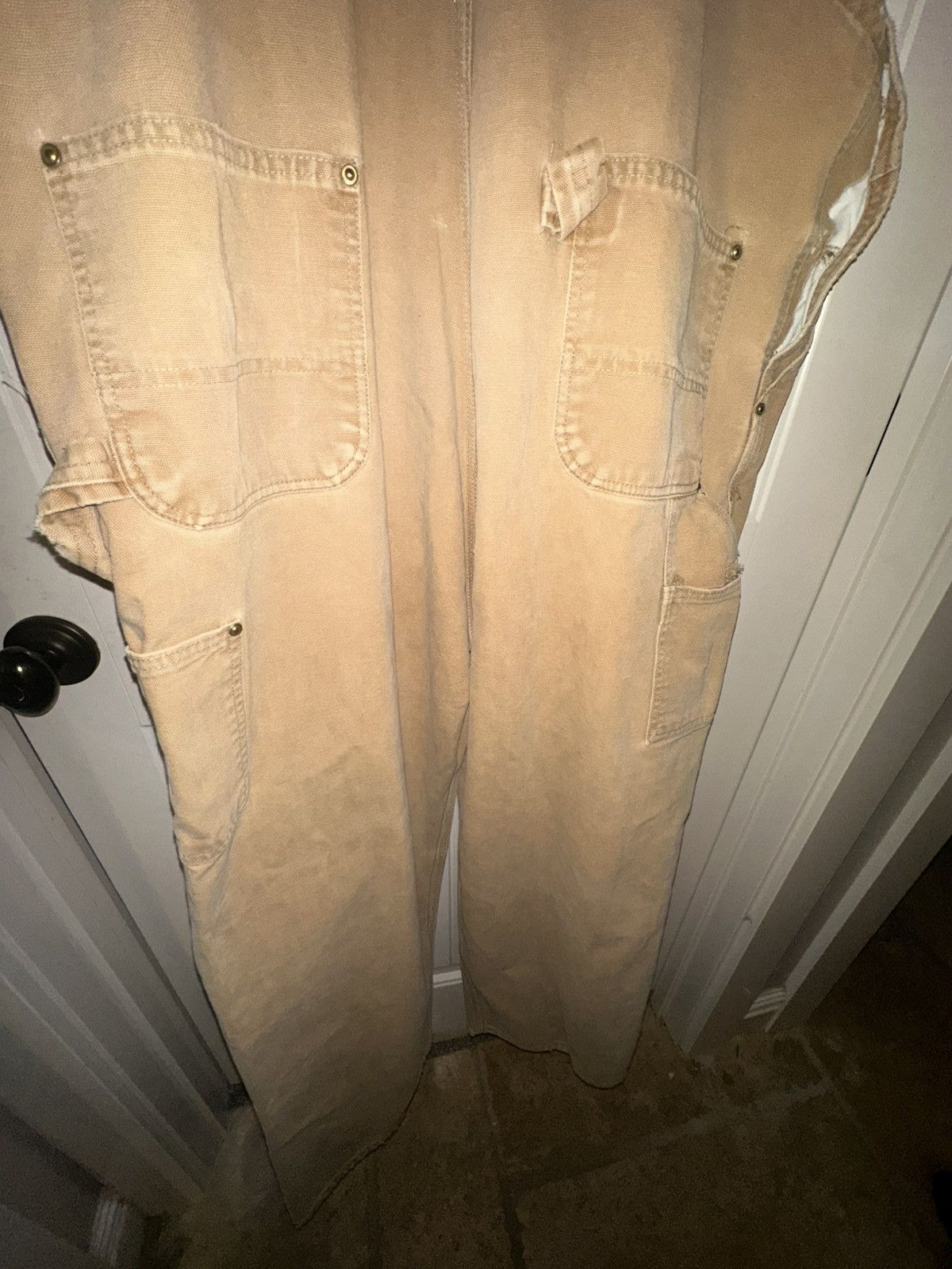 Carhartt Authentic vintage Carhartt duck canvas bib overalls in tan. Size US 44 / EU 60 - 11 Thumbnail