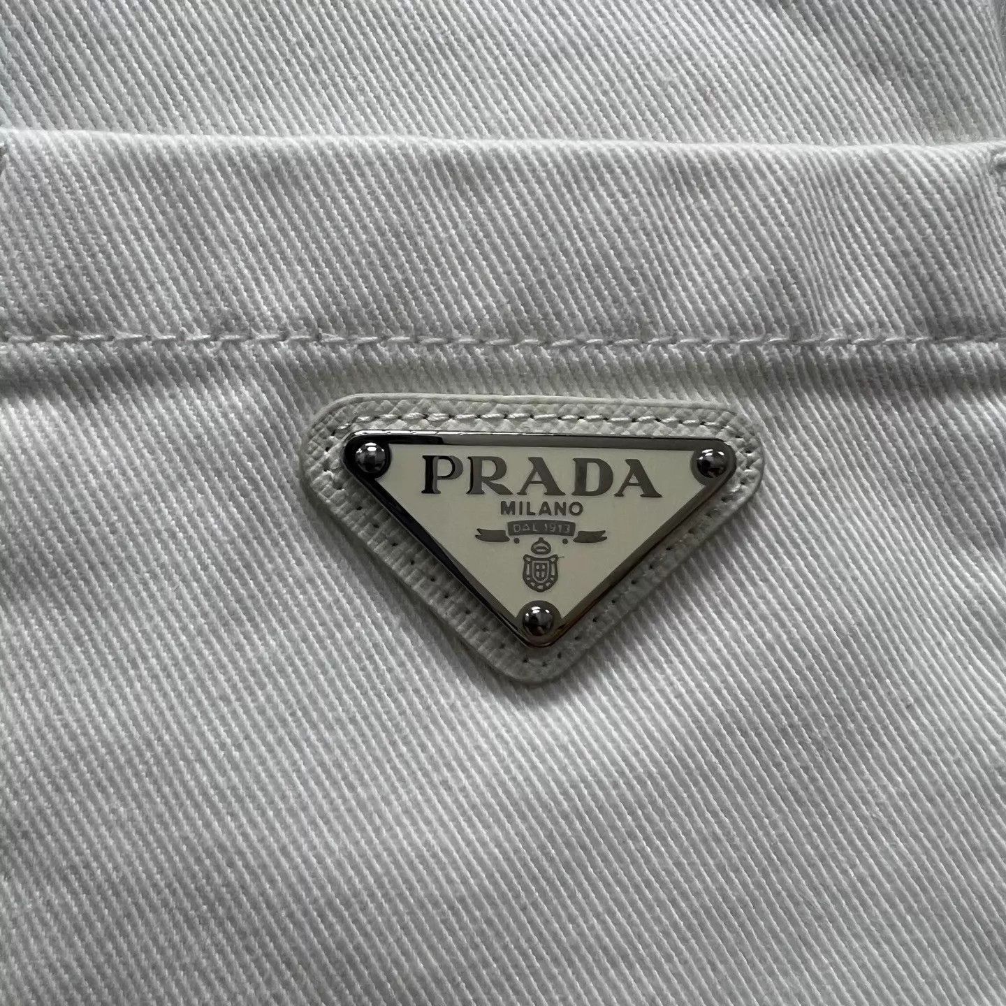 Prada Prada White Denim Jumpsuit 38 New w/ Tags Size 26" / US 2 / IT 38 - 3 Thumbnail