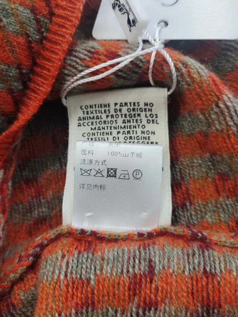Hermes Hermes Orange Cashmere Houndstooth Scarf Sweater Size XXS / US 00 / IT 34 - 4 Thumbnail