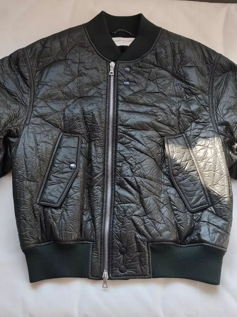 Dries Van Noten Dries van noten Green oil wax folds bomber 2502-Nextarrow Size US M / EU 48-50 / 2 - 1 Thumbnail