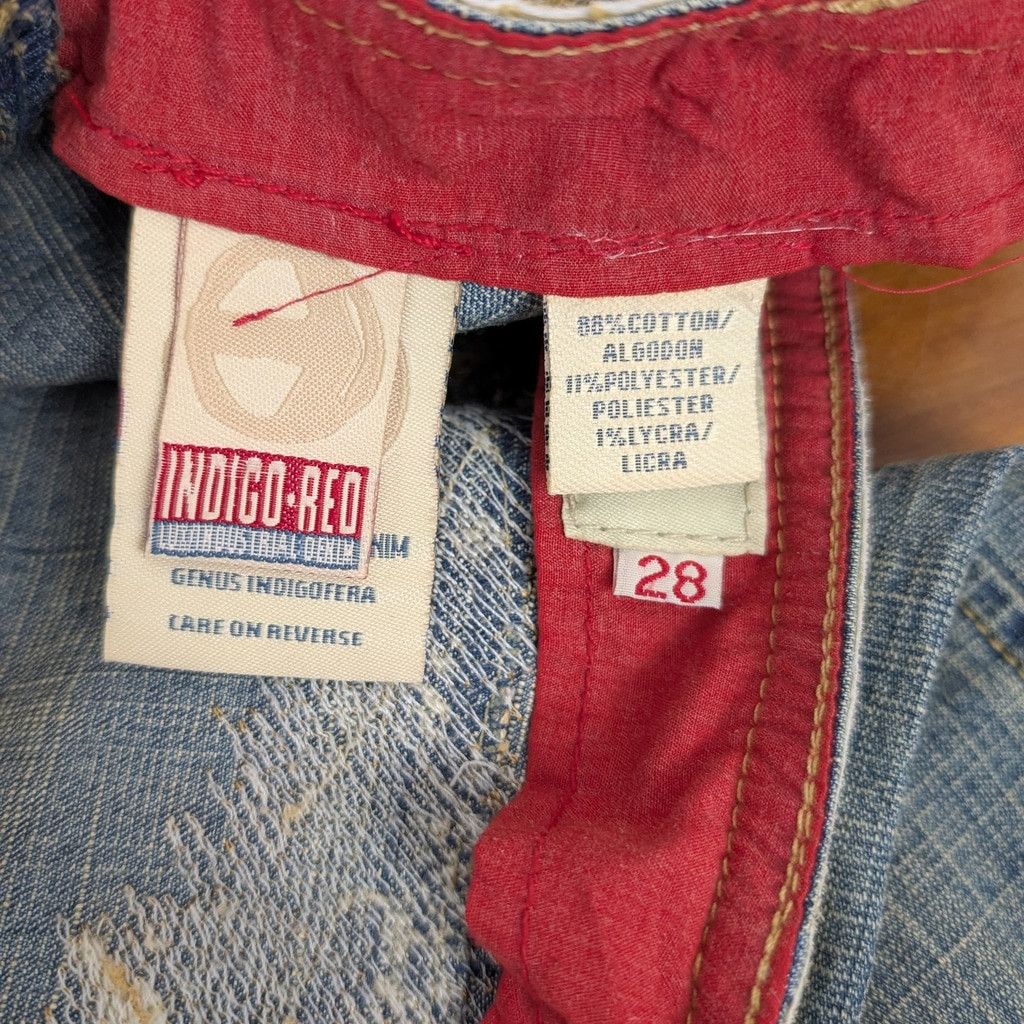 Other Vintage Indigo-Red Front Tie Side Zip Stitched Jeans 28 Size 28" / US 6 / IT 42 - 5 Thumbnail