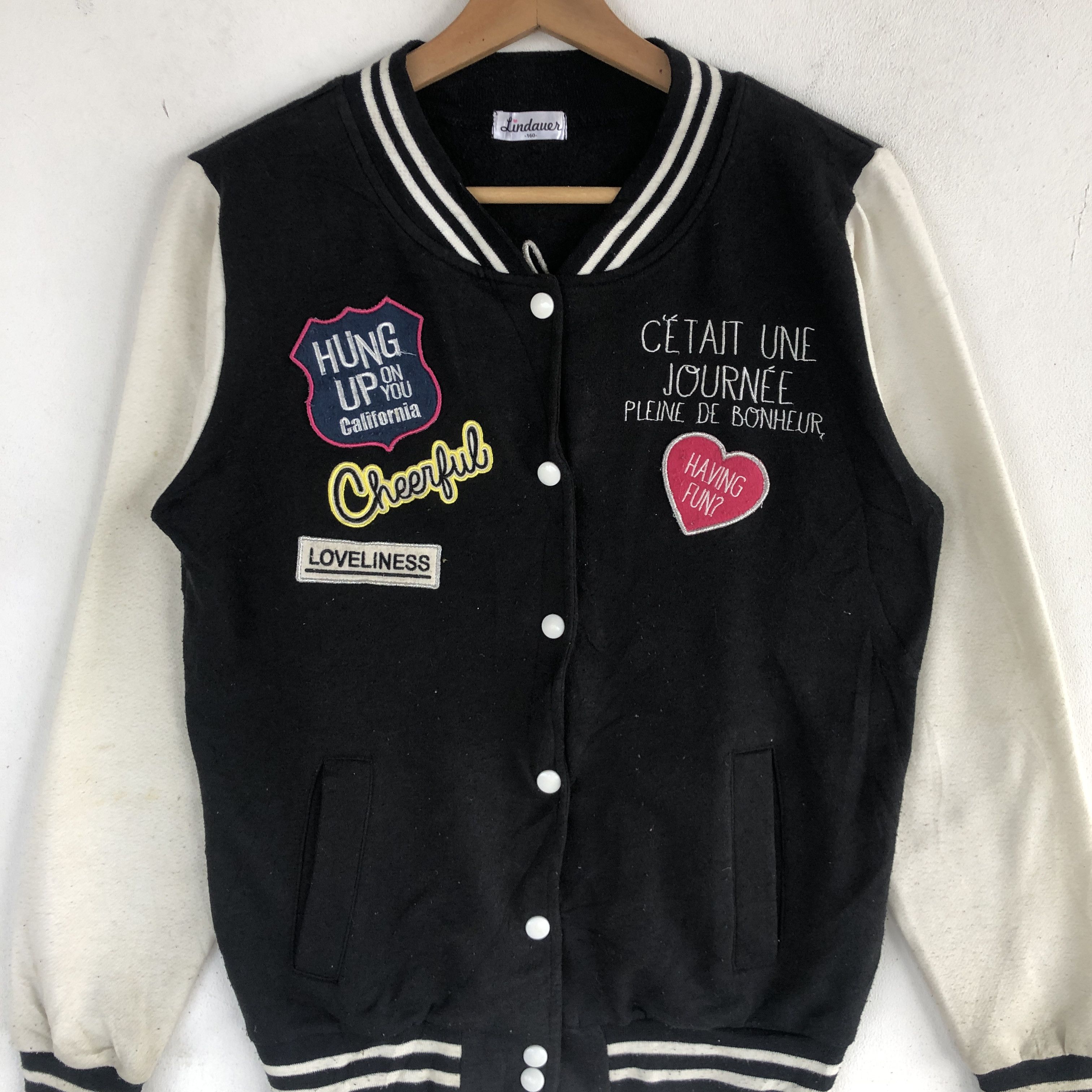 Japanese Brand × Vintage Vintage Japanese Harajuku Varsity Sweater Button Sweatshirt Size S / US 4 / IT 40 - 3 Thumbnail