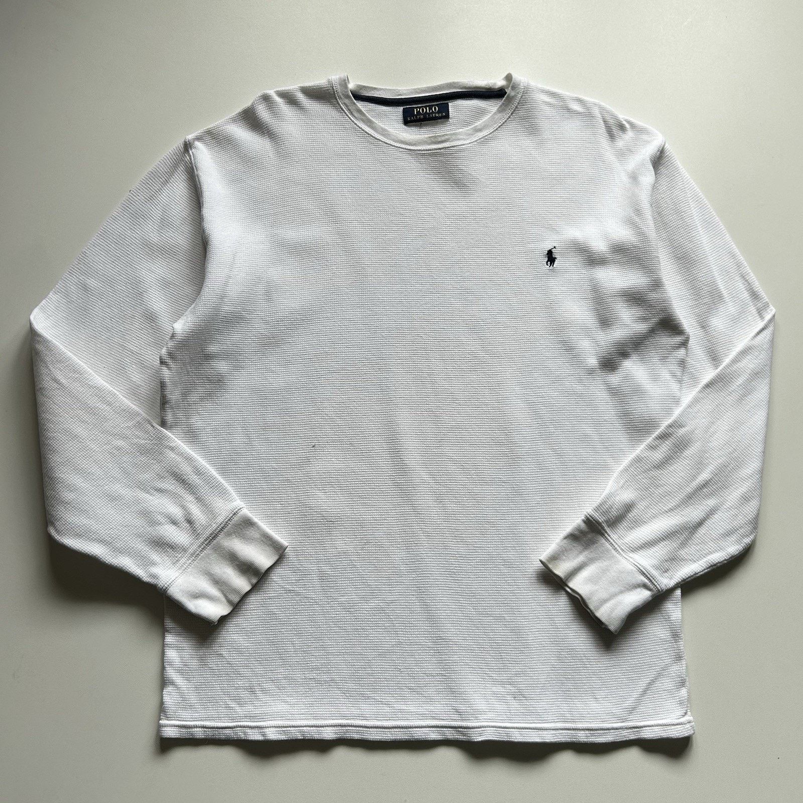 Polo Ralph Lauren Polo Ralph Lauren Longsleeve Shirt XL White Waffle Thermal Size US XL / EU 56 / 4 - 1 Thumbnail