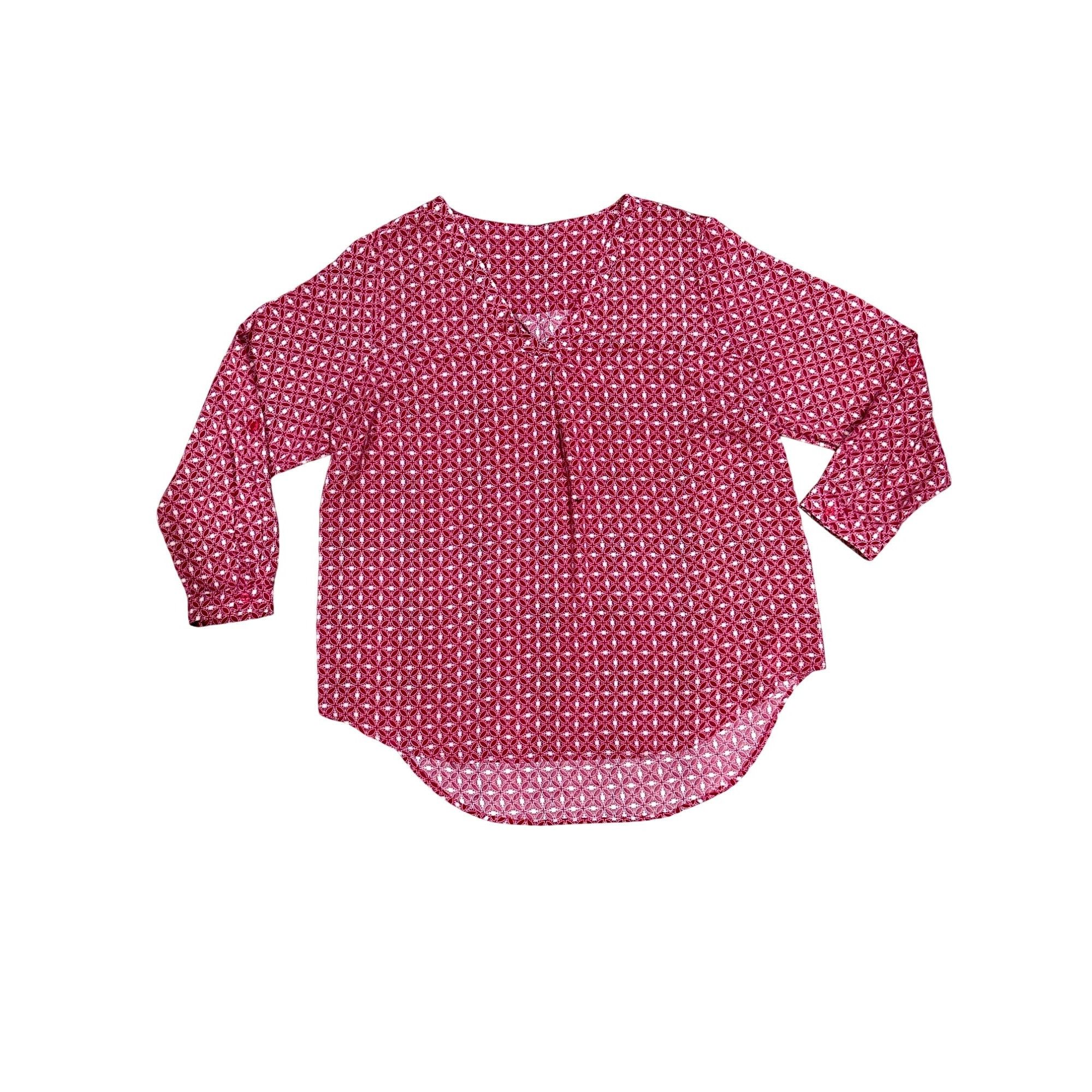 Other CCC Boho Chic Long Sleeve Geometric Print Red White Tunic El Size M / US 6-8 / IT 42-44 - 5 Thumbnail