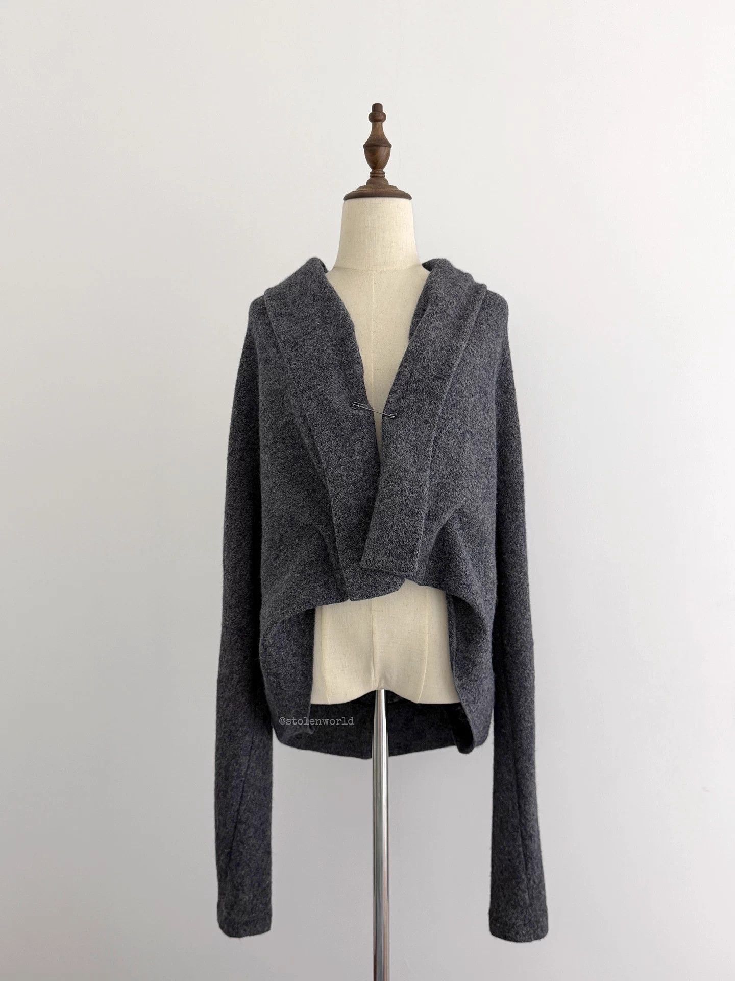 Y's Yohji Yamamoto Y's Deformed Cardigan GrayNavy Size 2 Size M / US 6-8 / IT 42-44 - 2 Thumbnail