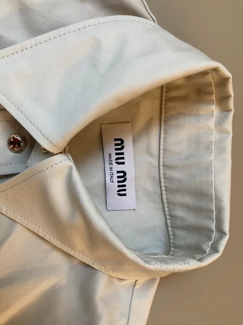 Miu Miu Miu Miu Size S Color lapel fit single-breasted short sleeve Size S / US 4 / IT 40 - 3 Thumbnail