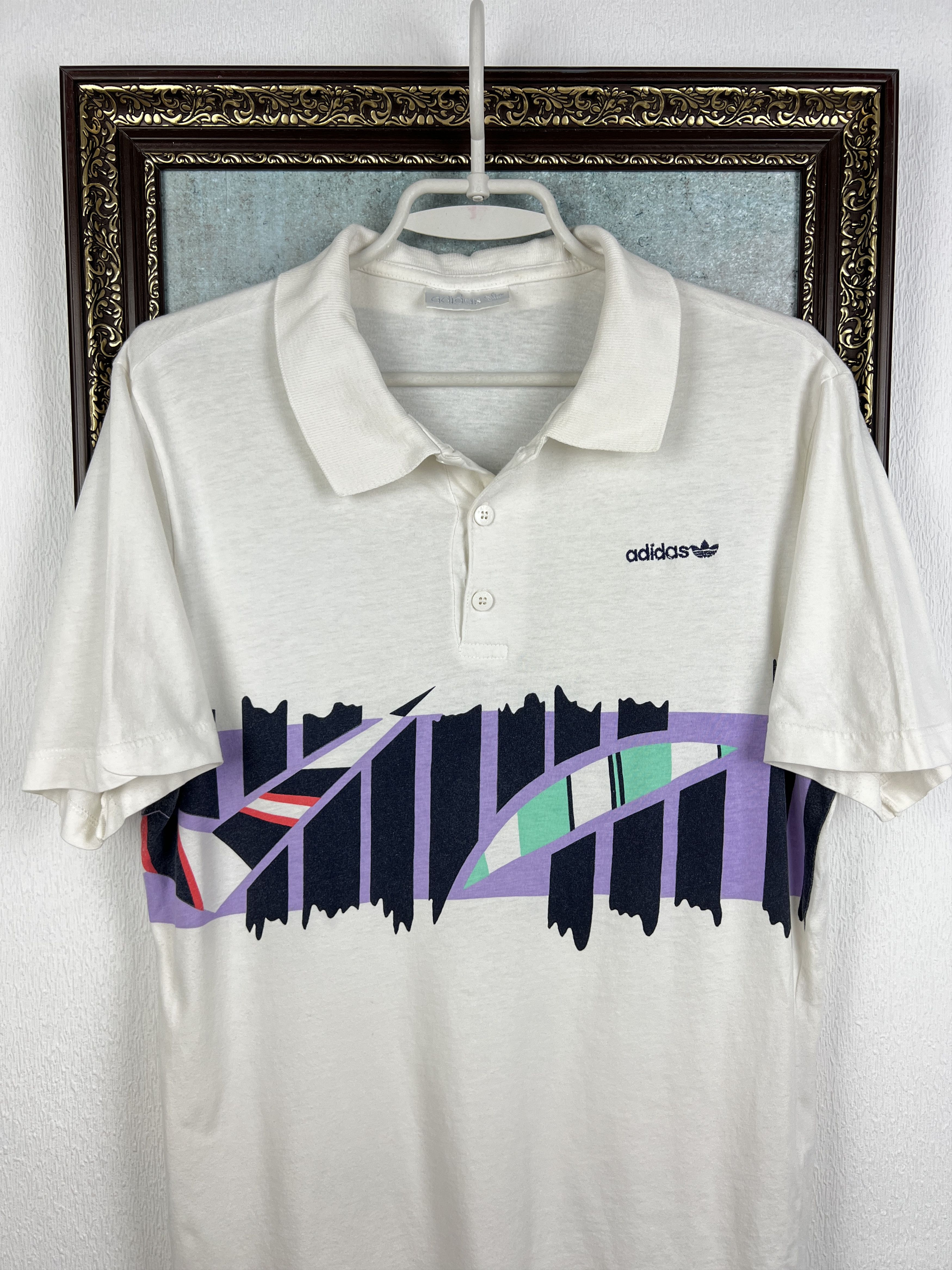 Adidas Vintage Tennis Polo Shirt Agassi Edberg Lendl Bjorn Jersey Size US S / EU 44-46 / 1 - 2 Thumbnail
