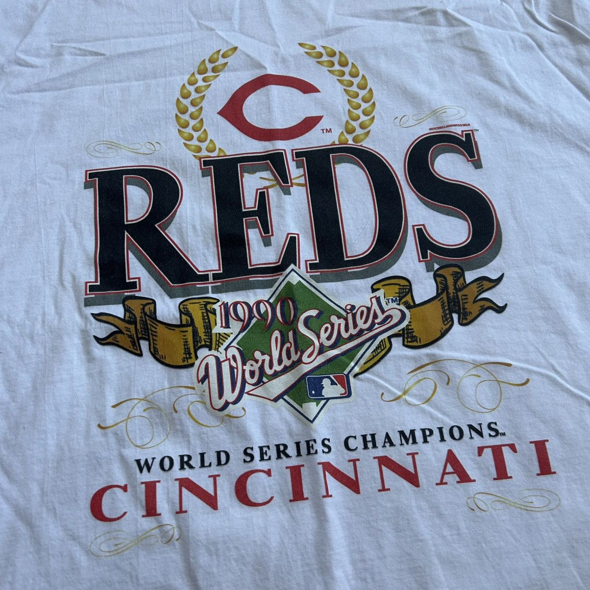 Mitchell & Ness HEAVYWEiGHT CiNCiNNATi REDS 1990 WORLD SERiES CHAMPiONS TEE Size US XXL / EU 58 / 5 - 4 Thumbnail