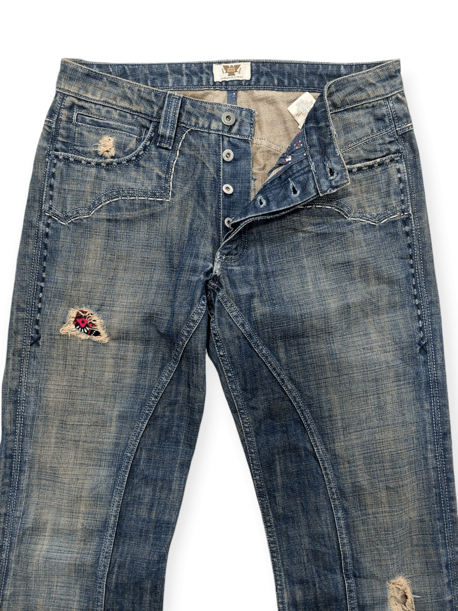 Antik Denim × If Six Was Nine Flared💥 Vintage Antik Denim Embroidered Denim Jeans Size US 31 - 13 Thumbnail