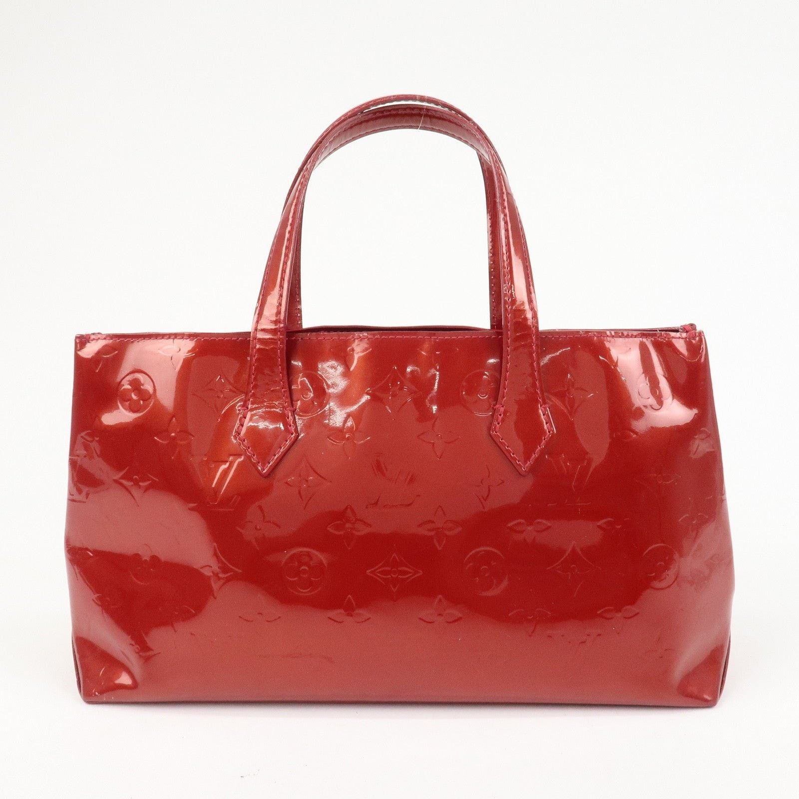 Louis Vuitton Louis Vuitton Monogram Vernis Wilshire PM Tote Red Size ONE SIZE - 2 Thumbnail