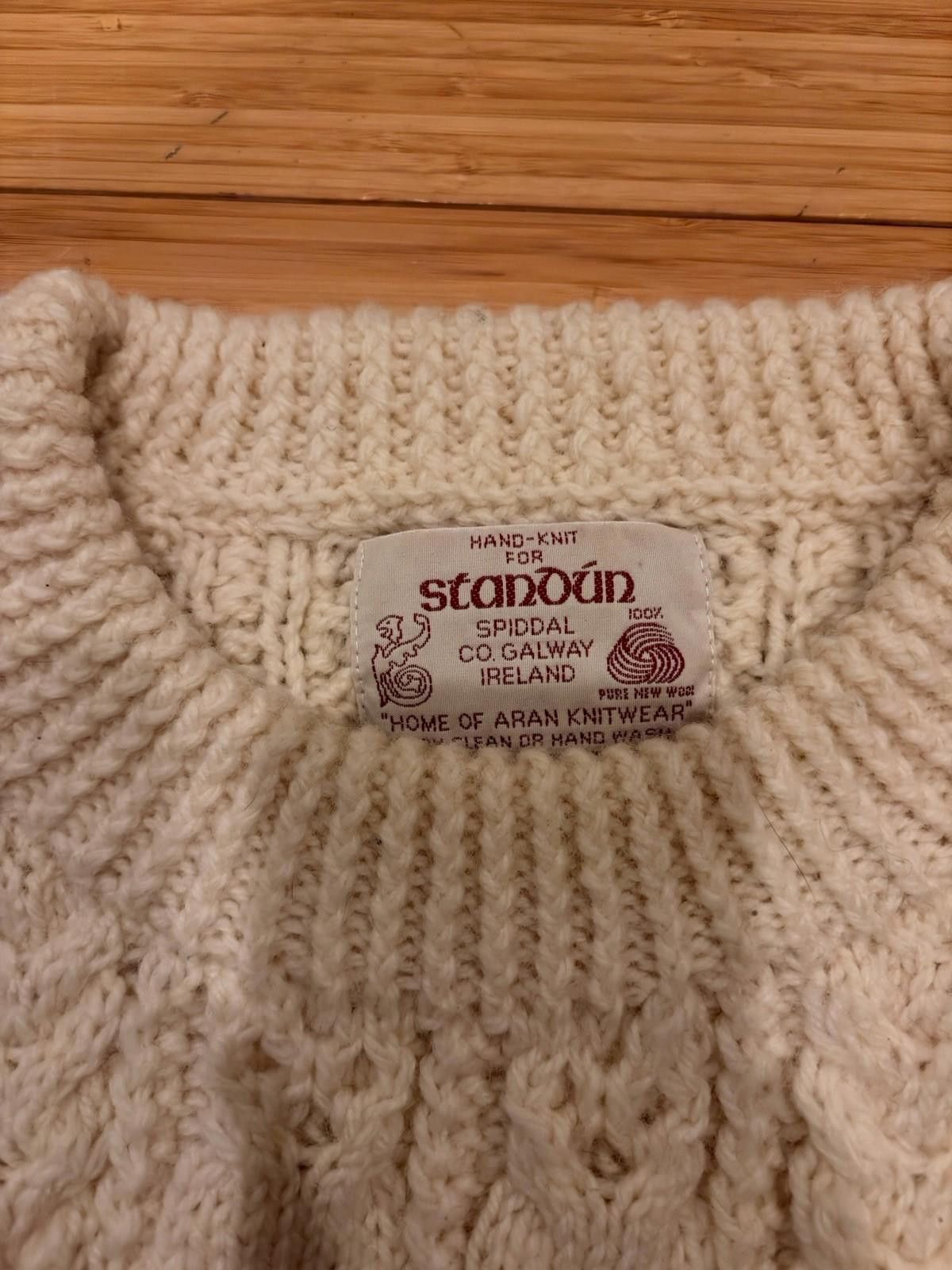 Other Standun Galway Ireland Men’s Wool Cable Knit Sweater Size US L / EU 52-54 / 3 - 2 Thumbnail