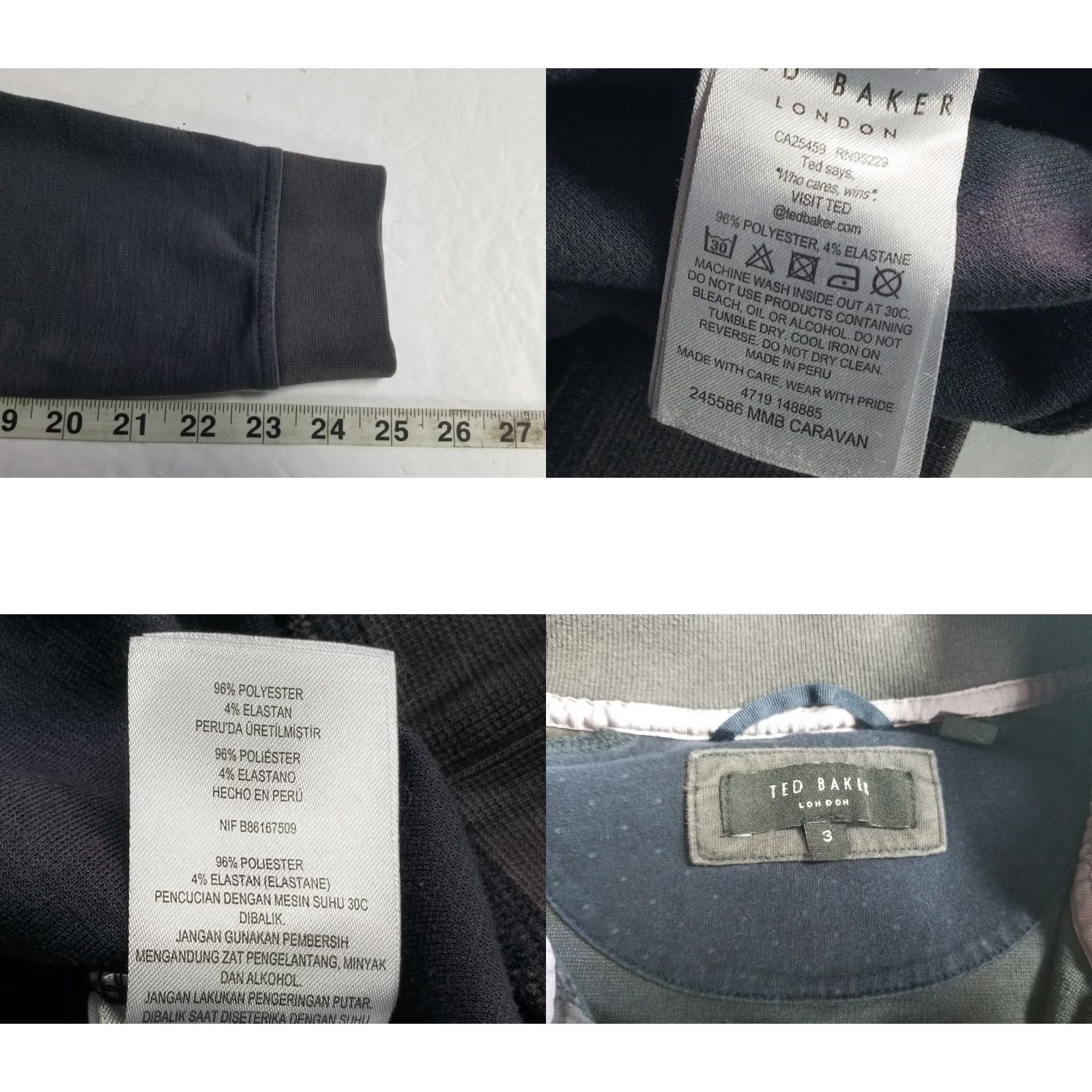 Ted Baker Ted Baker London 1/4 Zip Pullover Sweater Mens Size 3 Medium Gray Size US M / EU 48-50 / 2 - 8 Thumbnail