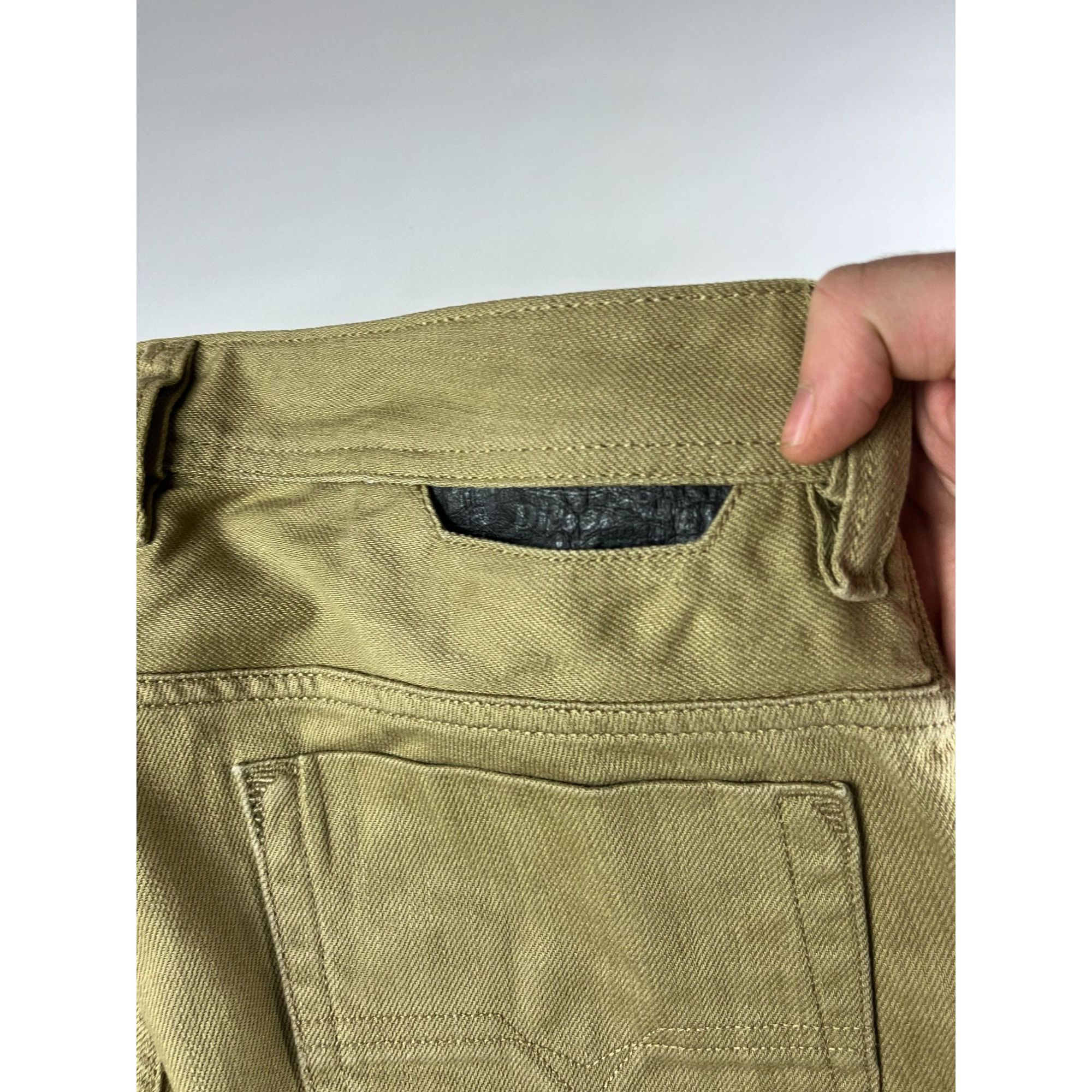 Diesel × Vintage Diesel Mens Semado Beige Cotton Straight Fit Jeans Size US 34 / EU 50 - 6 Thumbnail