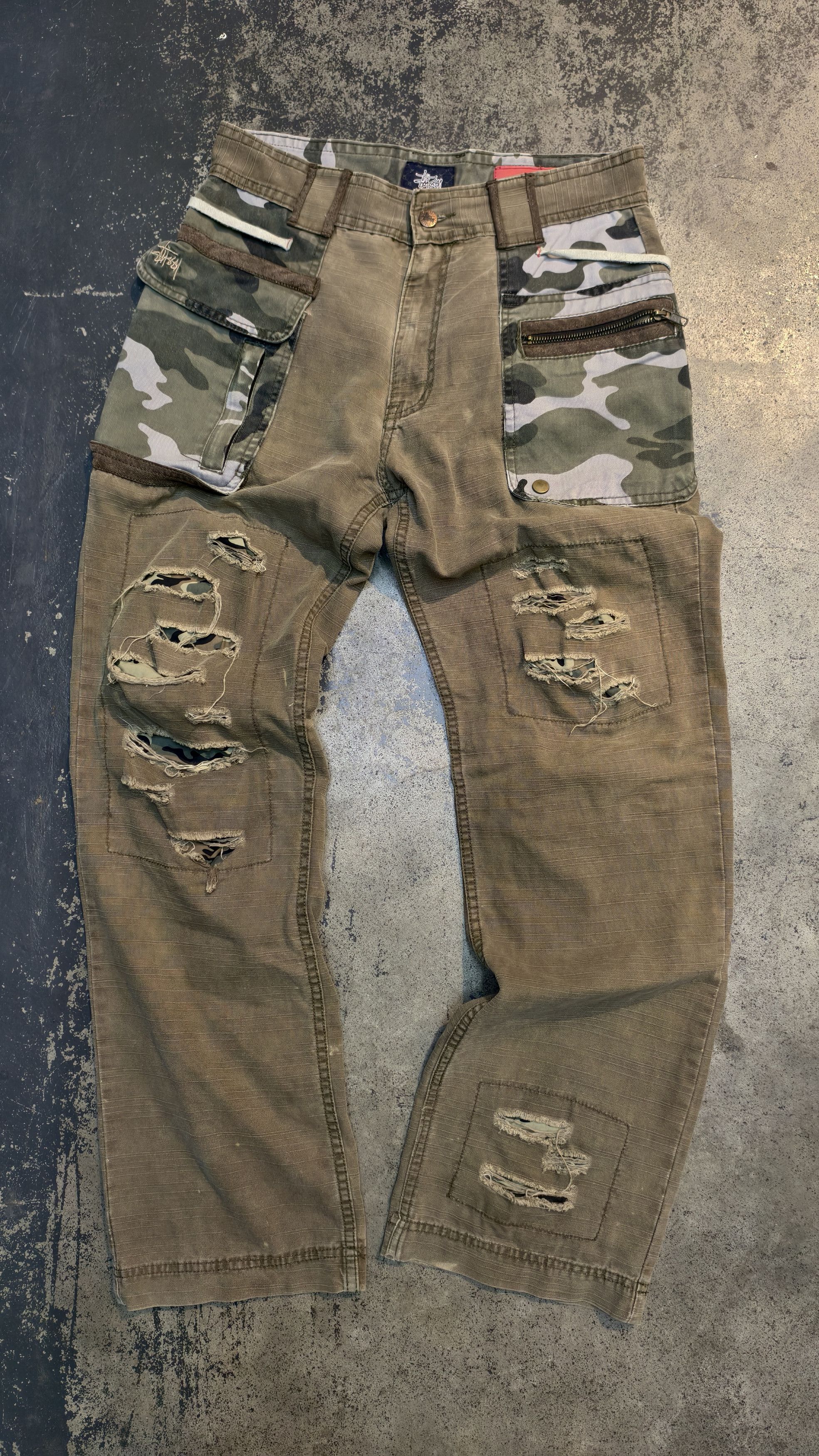 Stussy Stussy camo distressed design Size US 30 / EU 46 - 1 Thumbnail
