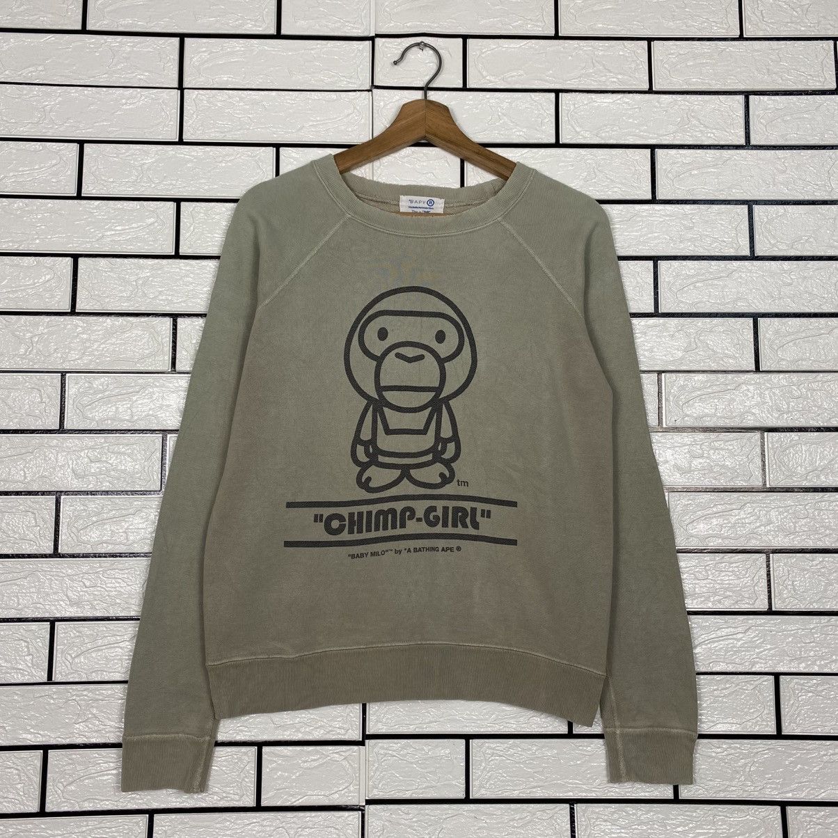 Bape 📌Vintage Cropped Sweatshirt Bathing Ape Big Logo Size M / US 6-8 / IT 42-44 - 2 Thumbnail