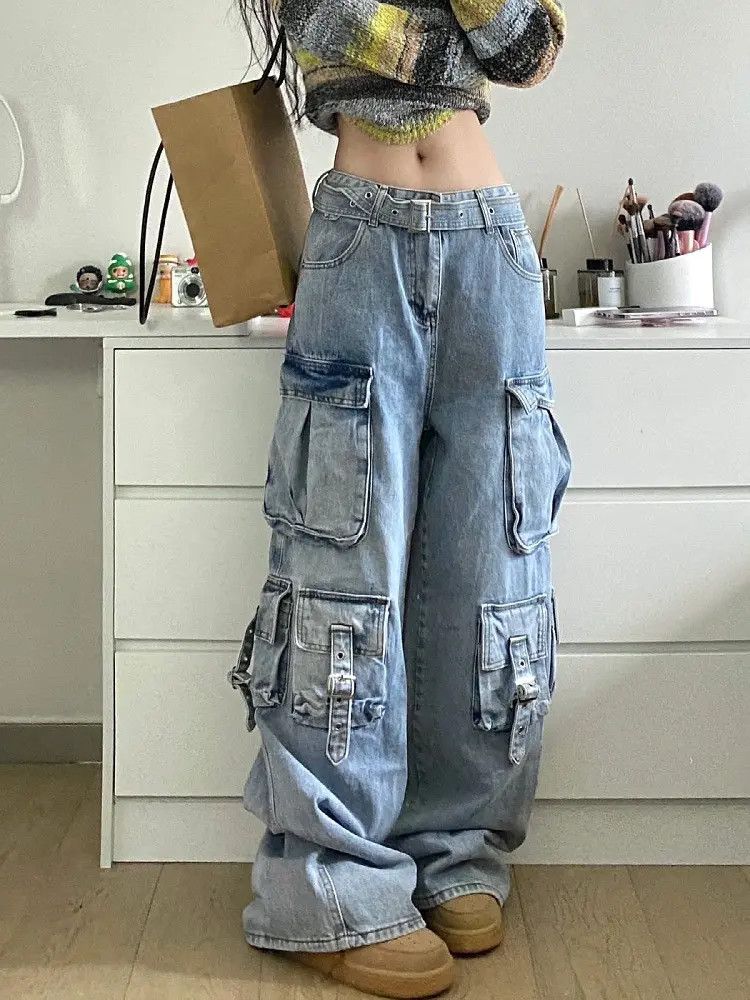 Japanese Brand × Jean Loose multi pocket workwear wide leg jeans Size US 32 / EU 48 - 6 Thumbnail
