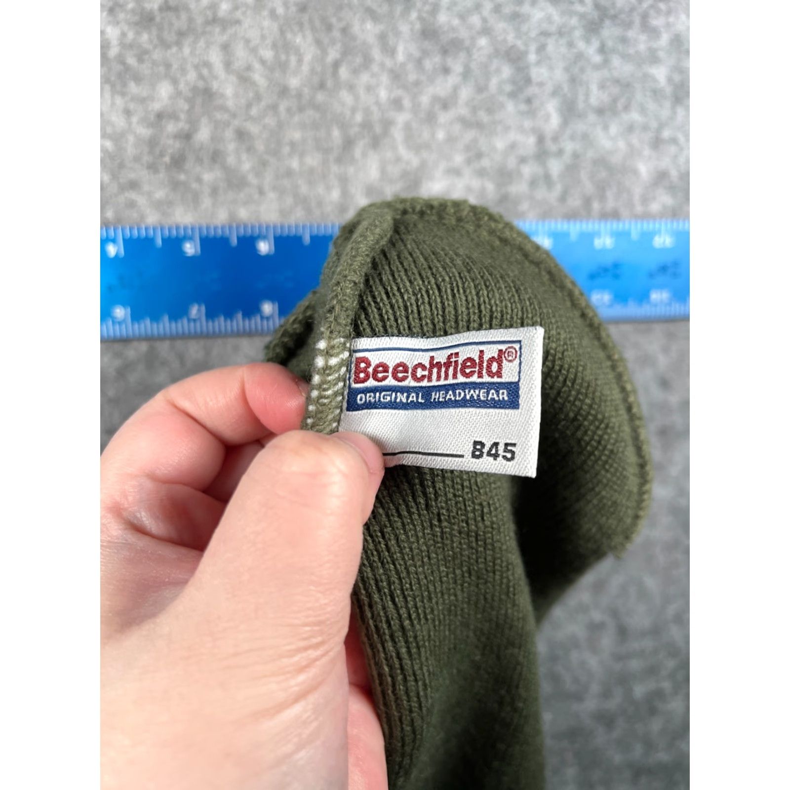 Vintage Beechfield Beanie Toque Adult One Size Green Knit 100% Acrylic S Logo Ski NEW Hat Mens Boys Mens Size ONE SIZE - 7 Thumbnail