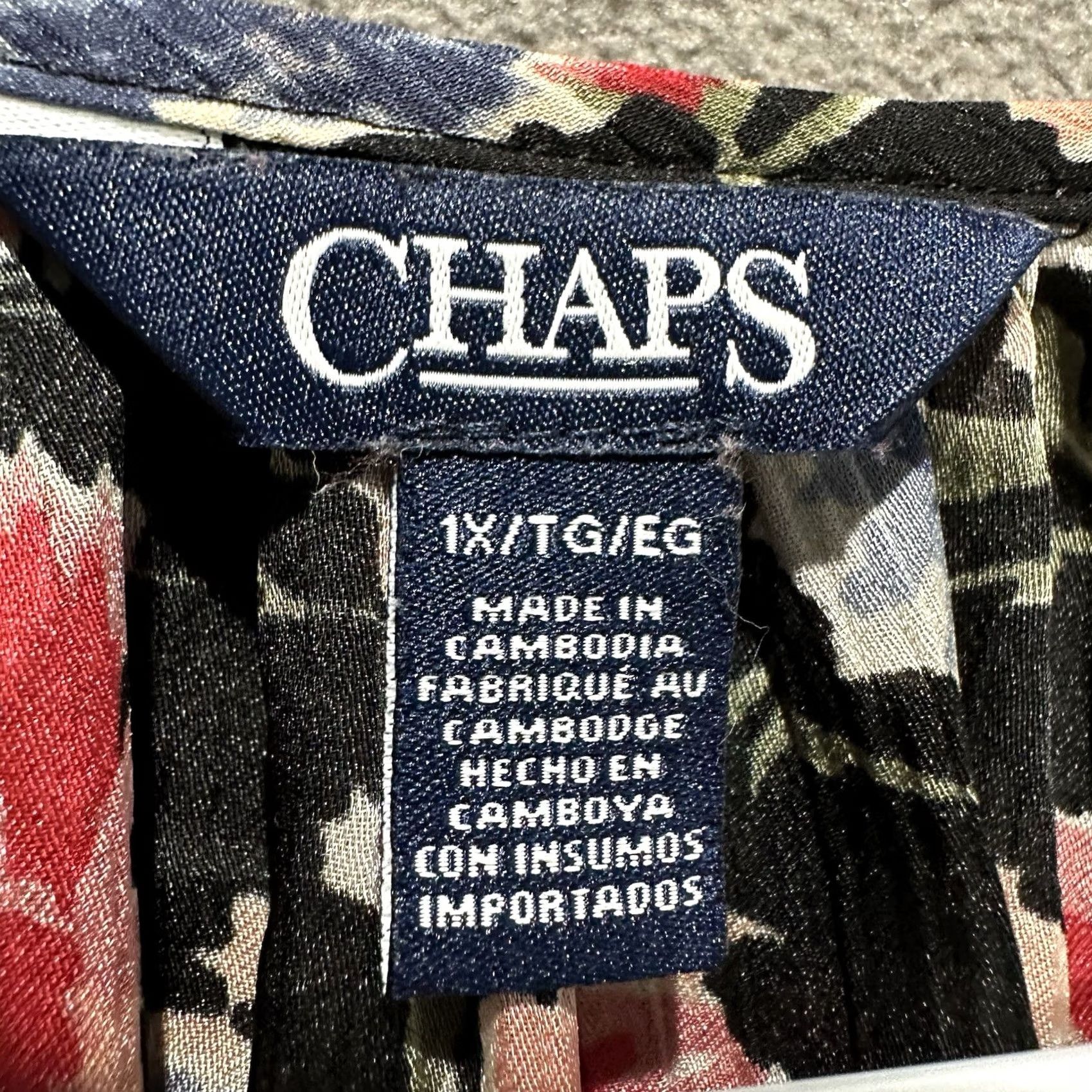Chaps Chaps Ralph Lauren Blouse Womens Plus 1X Floral Sheer Bell Sleeve Keyhole Neck Size XL / US 12-14 / IT 48-50 - 6 Thumbnail
