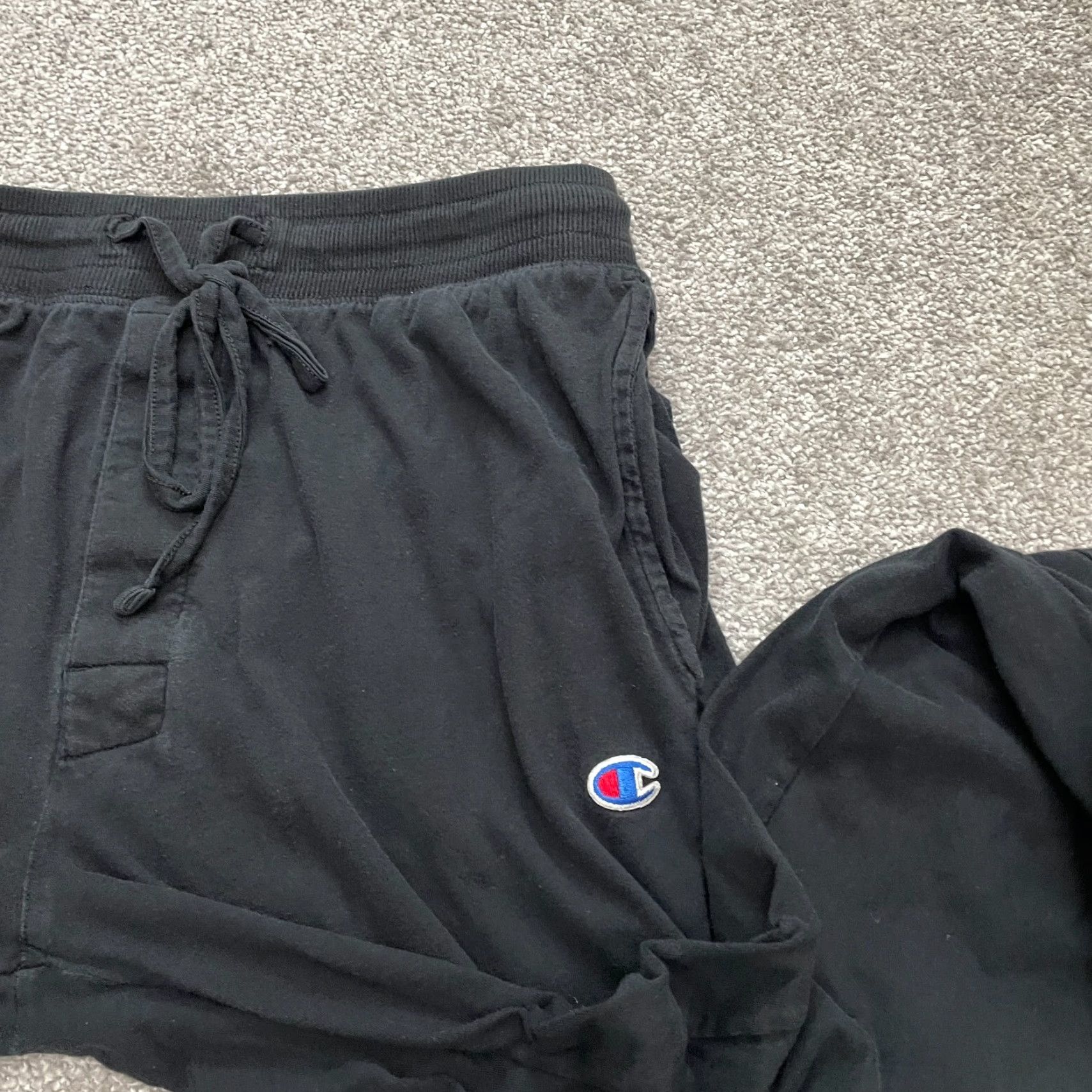 Champion Champion Jogger Sweatpants Mens Medium Black Tapered Fleece Casual Active 28x29 Size US 31 - 4 Thumbnail