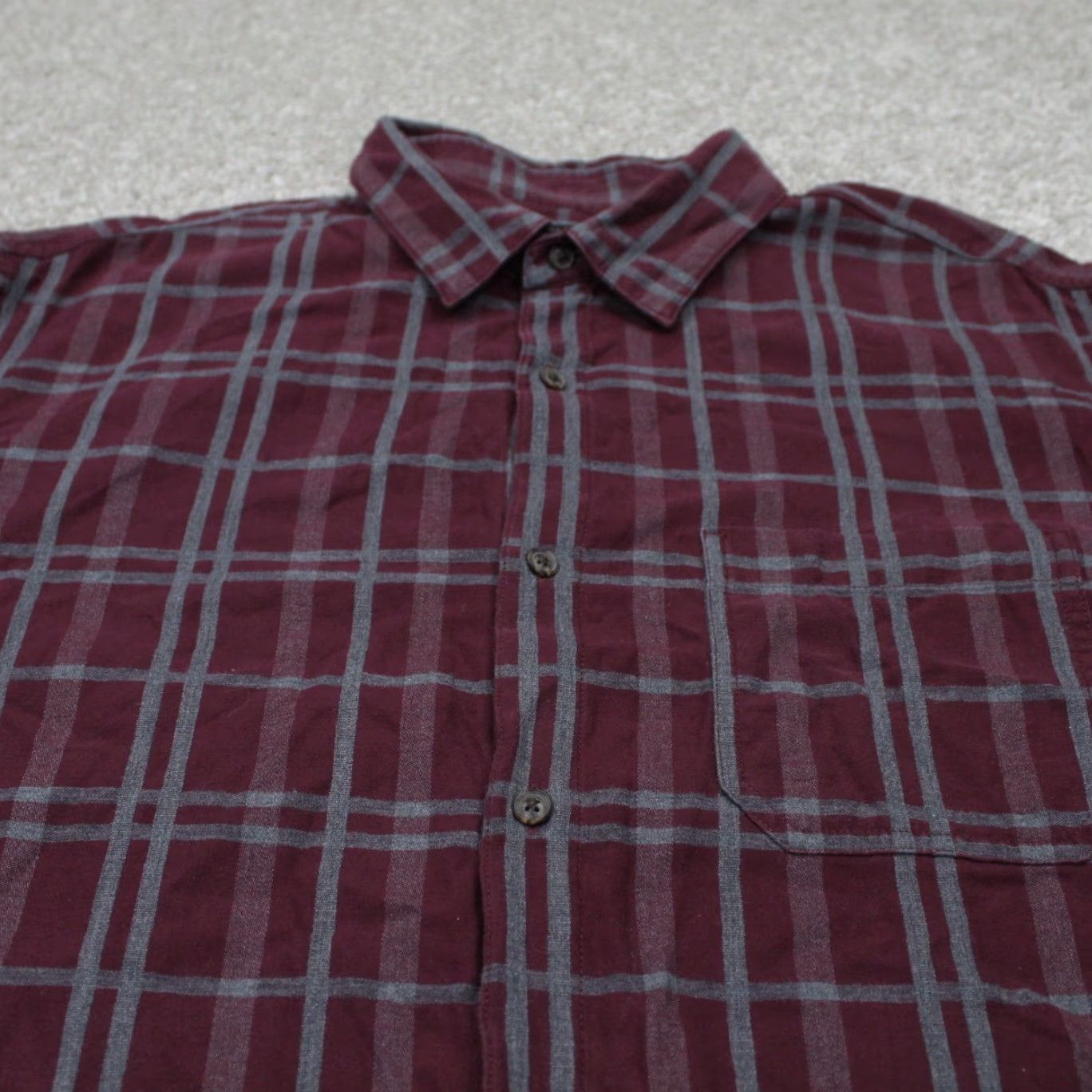 Banana Republic Banana Republic Luxe Flannel Shirt Adult XL Red Button-Up Long Sleeve Plaid Cotton Regular Mens Size US XL / EU 56 / 4 - 4 Thumbnail