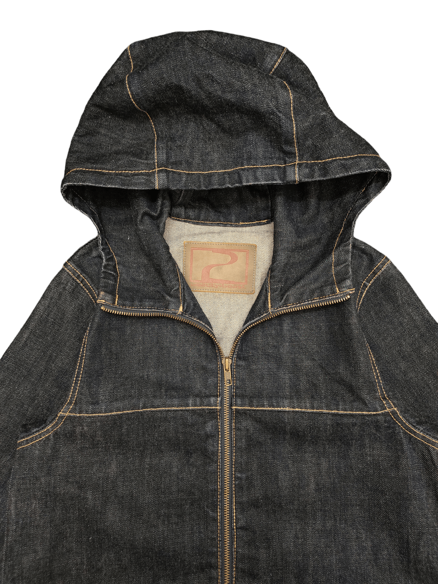 Beauty Beast Vintage Beauty Beast Japan Hoodie Zipper Denim Jacket Size US S / EU 44-46 / 1 - 4 Thumbnail