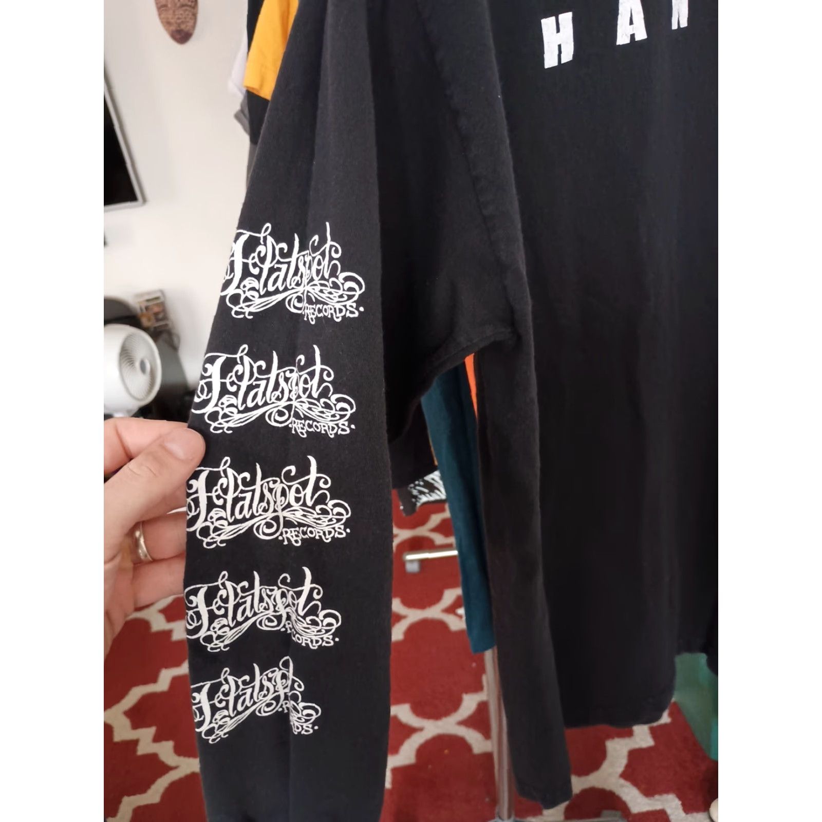 Decree Hangman Flat Spot Records A Vile Decree Long Sleeve Tee L Black Mens Rock Punk Metal Shirt Size US L / EU 52-54 / 3 - 2 Thumbnail