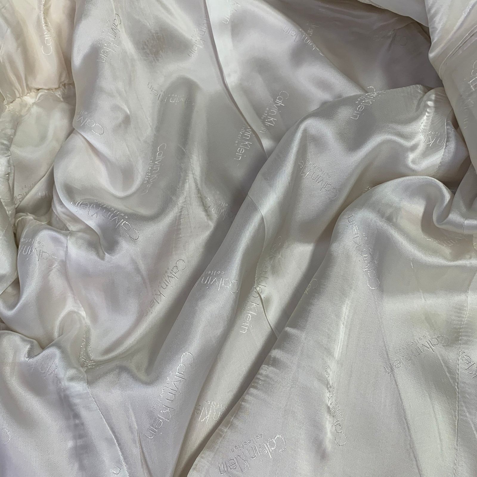Calvin Klein Size 38 Cream Cotton Blend Notch Lapel Sport Coat Size 38R - 9 Thumbnail