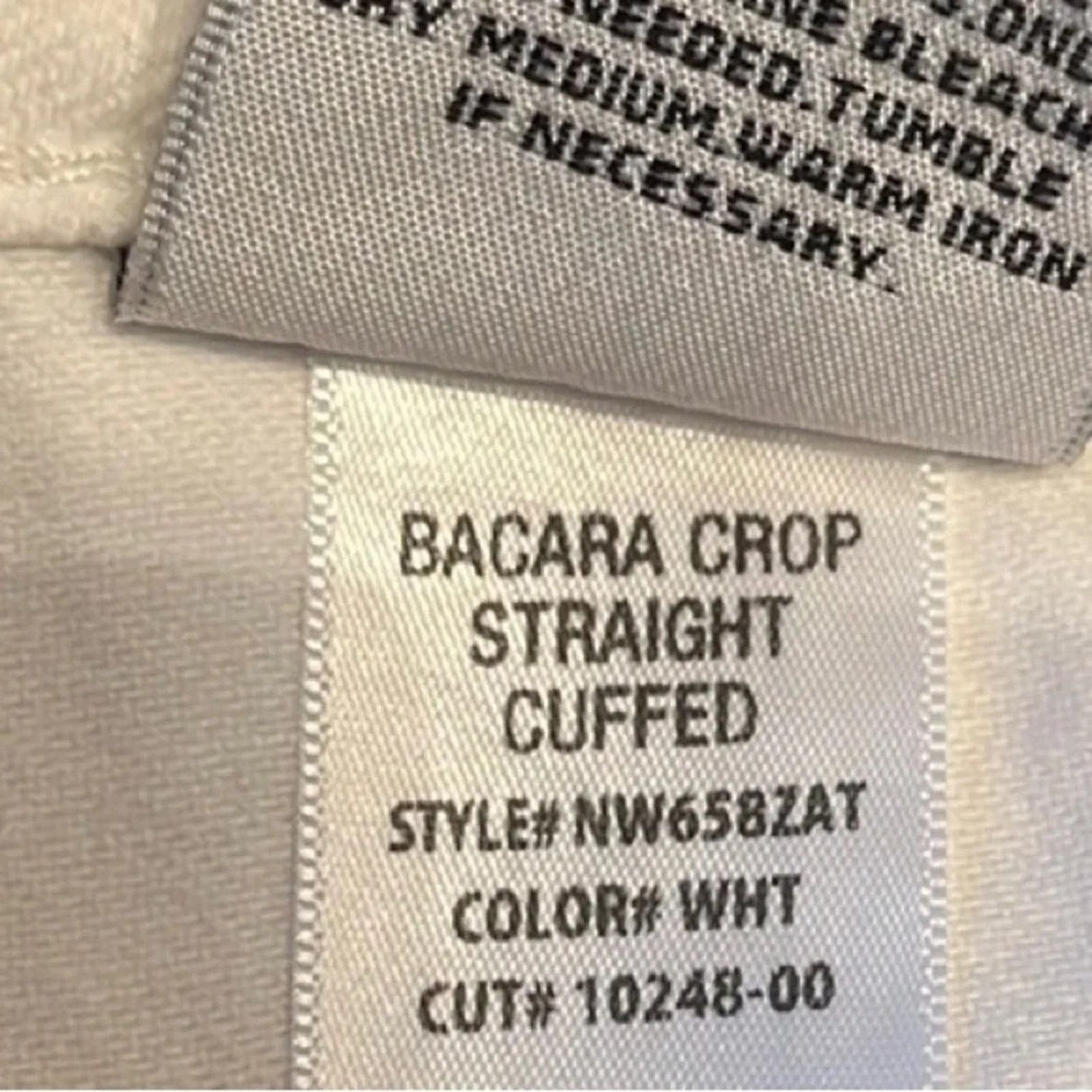 Hudson Hudson Bacara Crop Straight Cuffed jeans, white, size 29. Size 29" - 7 Thumbnail