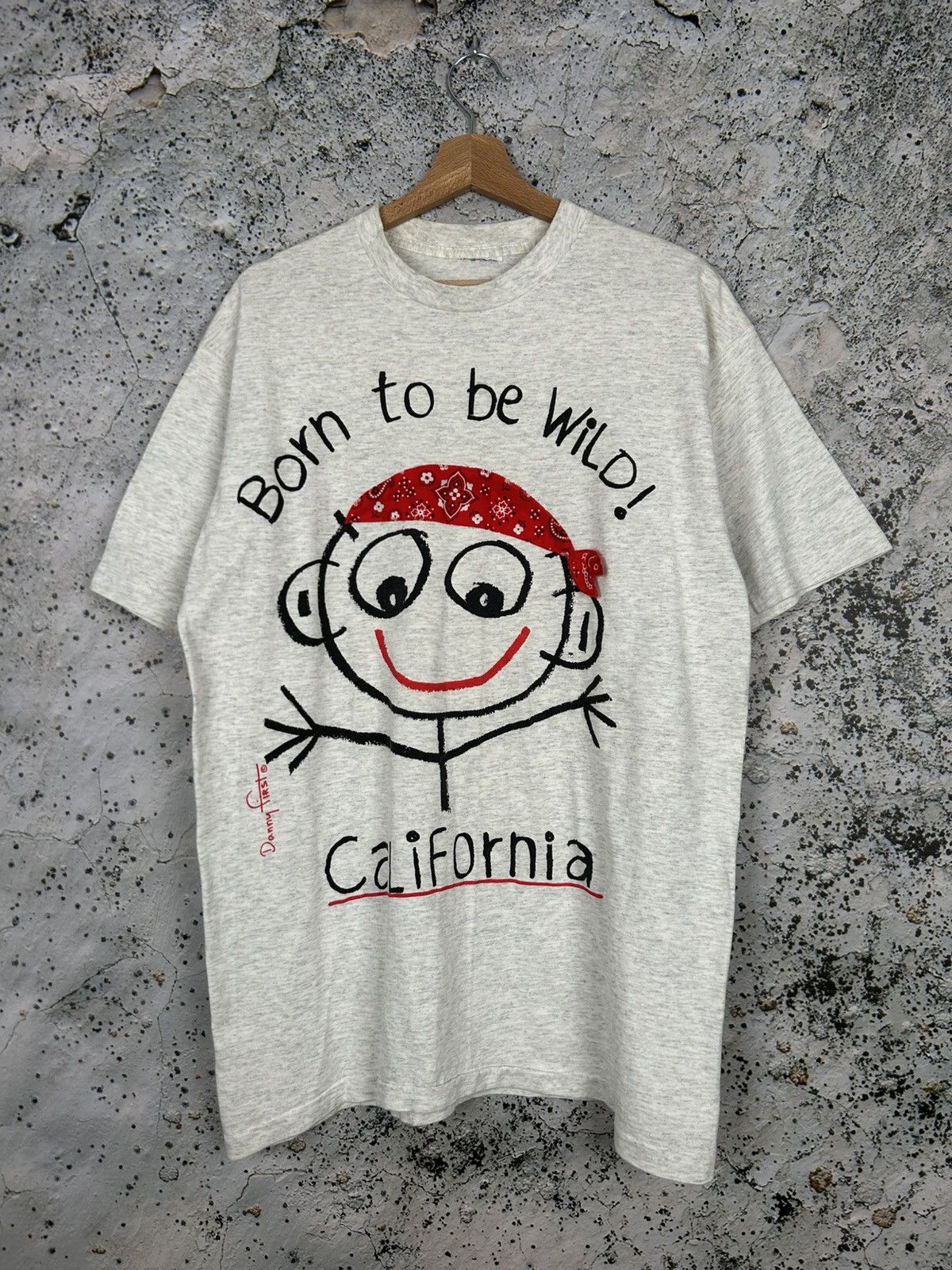 Vintage Vintage 90s Danny First Born To Be Wild California Tee Size US XL / EU 56 / 4 - 1 Thumbnail
