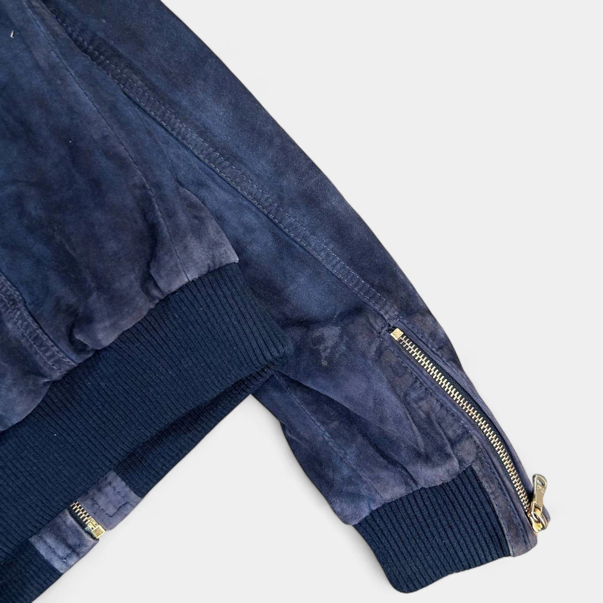 Dolce & Gabbana Dolce & Gabbana 2000´s Navy Suede Jacket Size XS / US 0-2 / IT 36-38 - 5 Thumbnail