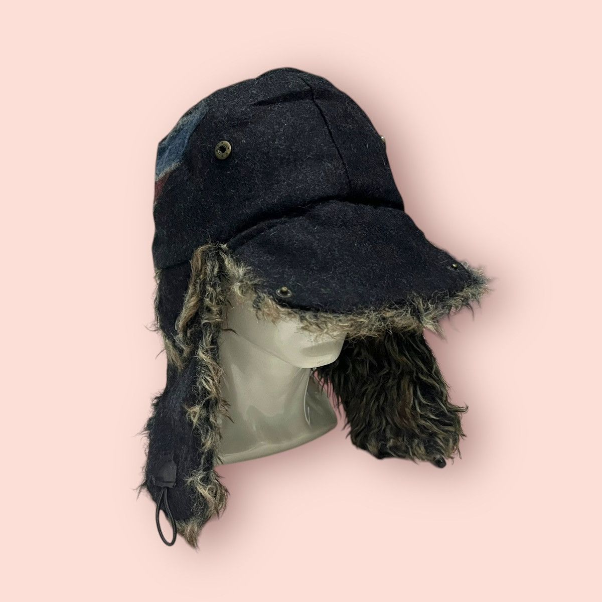 If Six Was Nine × Japanese Brand VINTAGE FAUX FUR TRAPPER HAT ALT BEANIE Size ONE SIZE - 5 Thumbnail