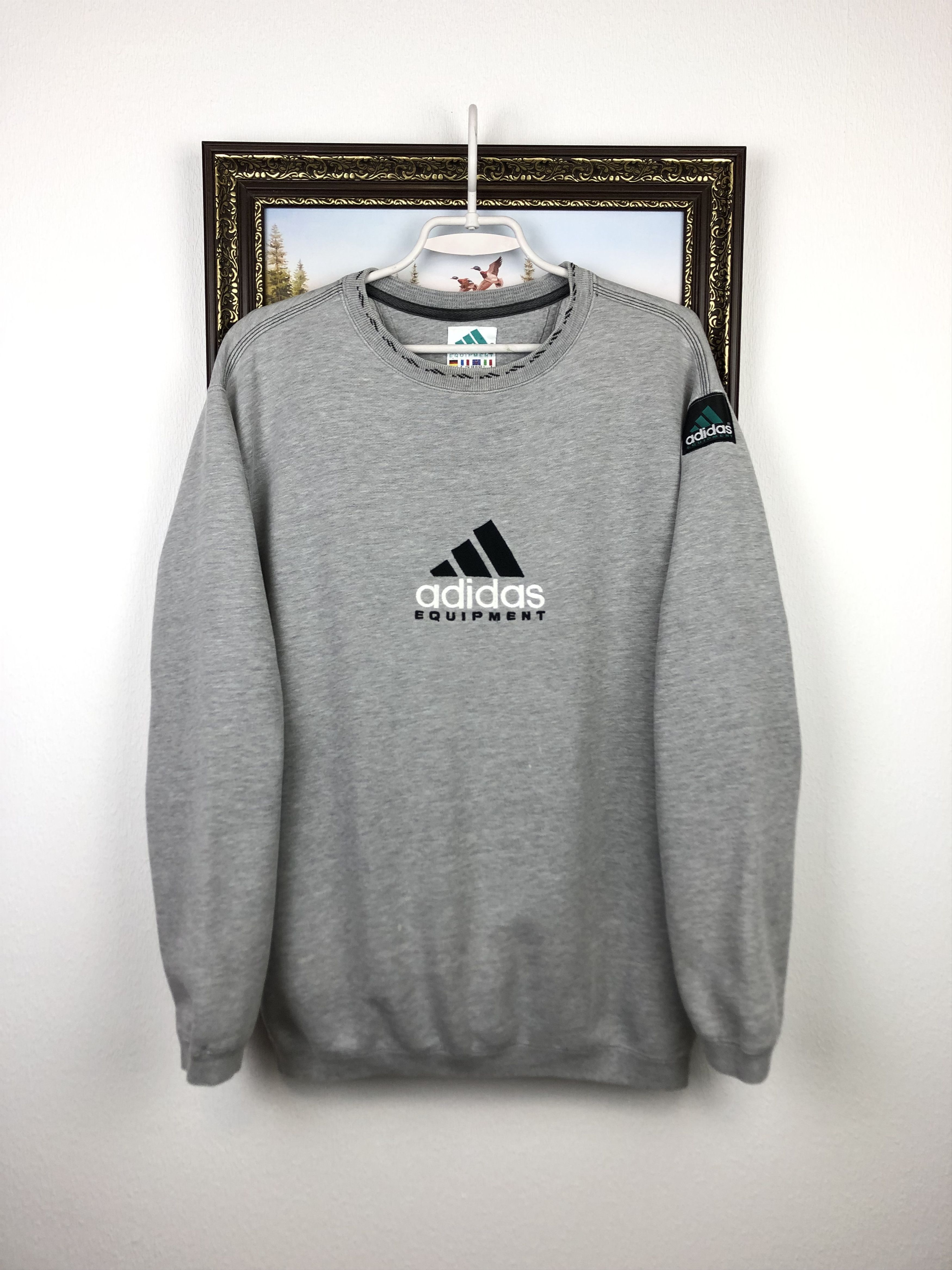 Adidas Vintage 90's Adidas Equipment Sweatshirt Big Logo Crewneck Size US M / EU 48-50 / 2 - 1 Thumbnail