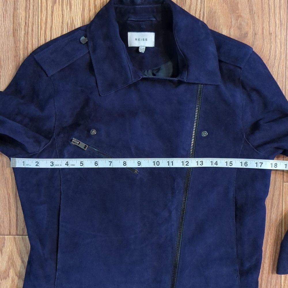 Reiss Reiss Santiago Suede Biker Jacket 100% goat leather size 6 Size M / US 6-8 / IT 42-44 - 4 Thumbnail