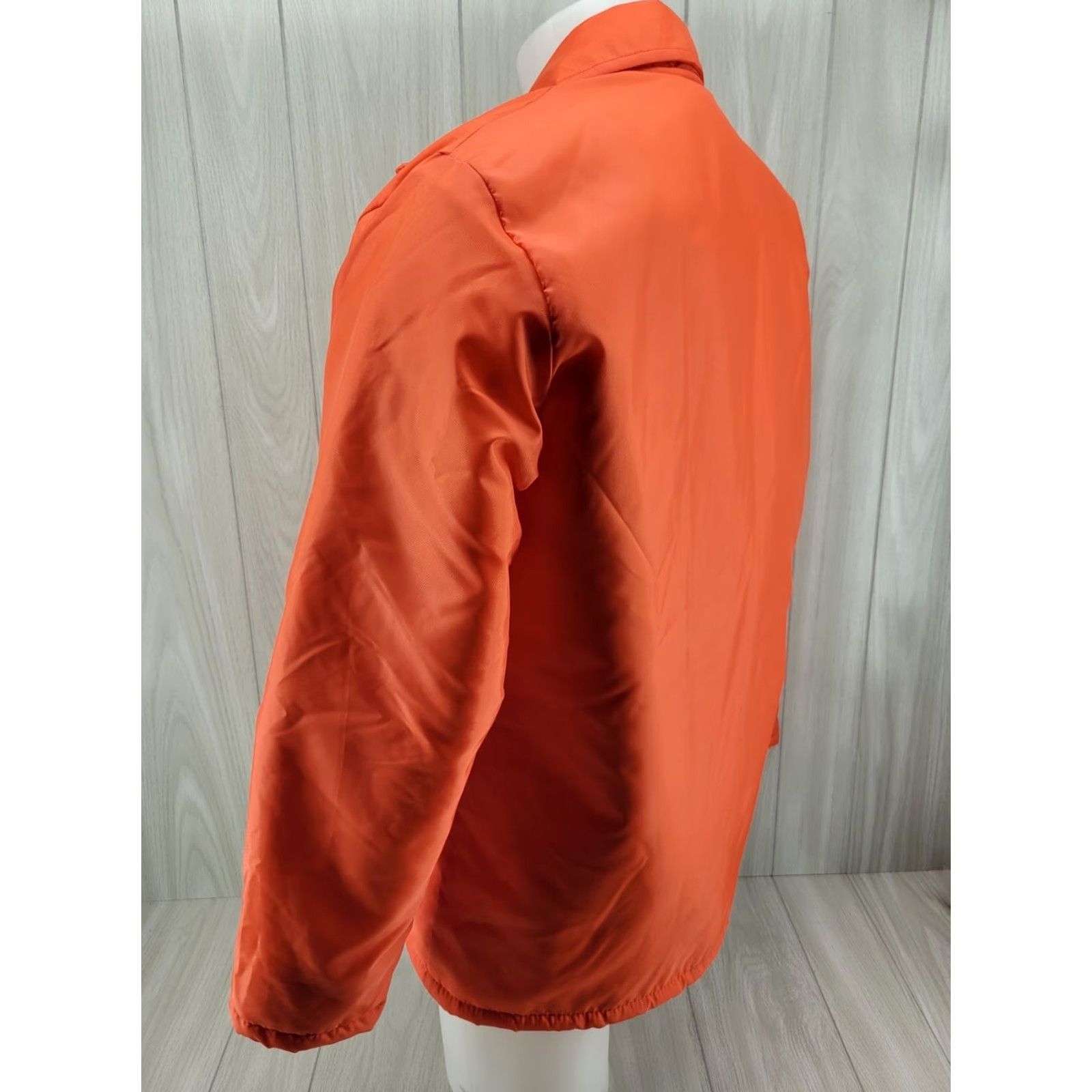 Salem Sportswear VINTAGE Gem Sportswear Nylon Satin Hunter Orange Jacket Medium USA Mens Bomber Snap Embroidered 90s Theme USA Golf Satin Nylon Size US M / EU 48-50 / 2 - 7 Thumbnail