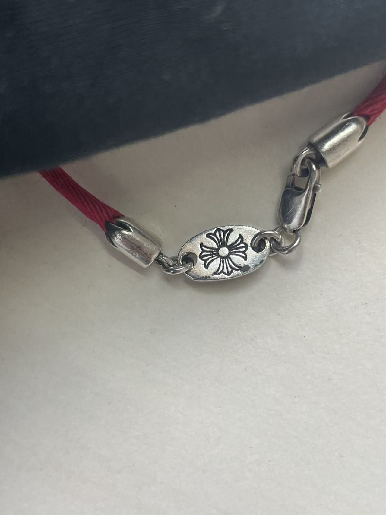 Chrome Hearts Chrome Hearts Silver Heart Vine Pendant Red String Bracelet Size ONE SIZE - 10 Thumbnail